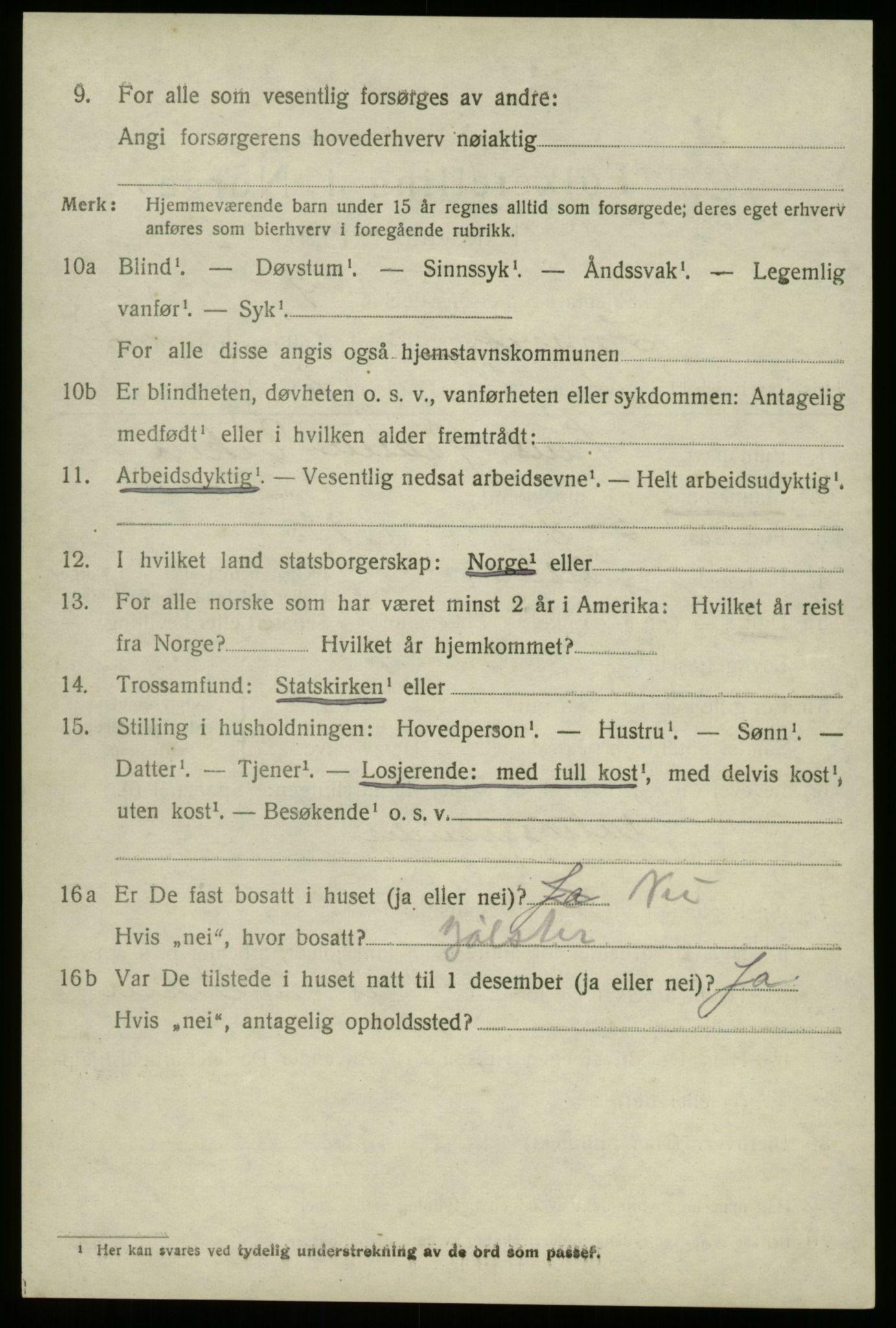 SAB, 1920 census for Innvik, 1920, p. 6142