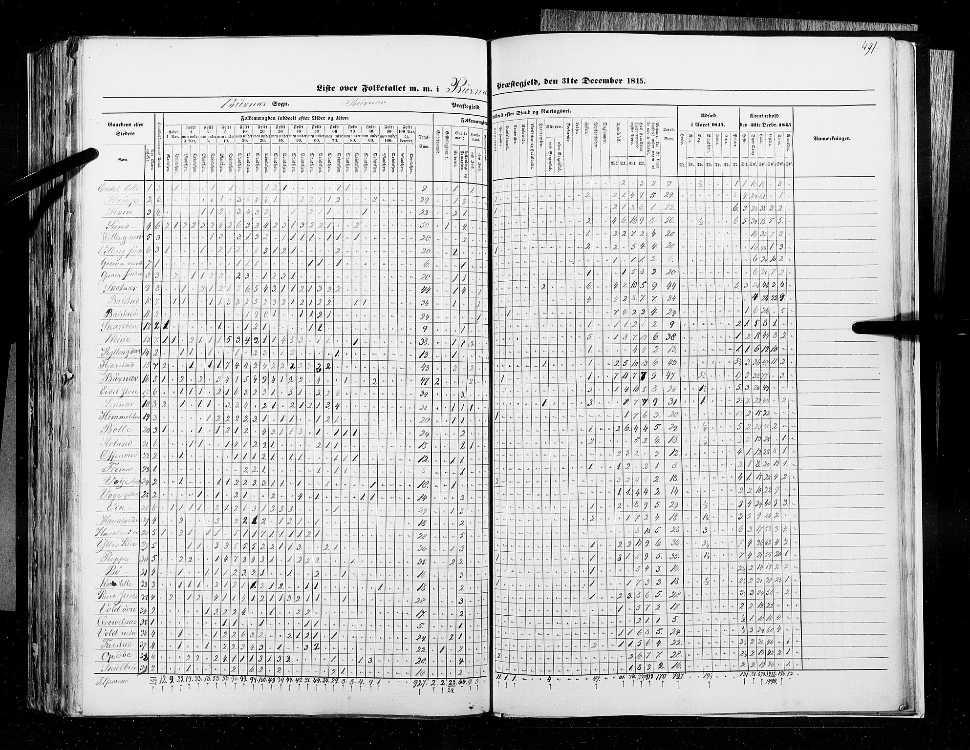 RA, Census 1845, vol. 9B: Nordland amt, 1845, p. 491