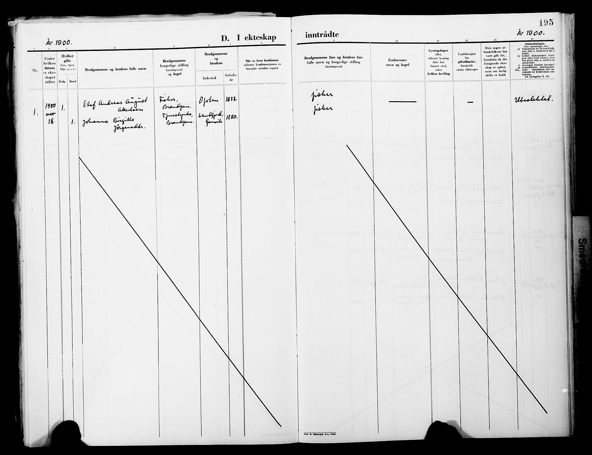 Lebesby sokneprestkontor, AV/SATØ-S-1353/H/Ha/L0004kirke: Parish register (official) no. 4, 1870-1902, p. 195