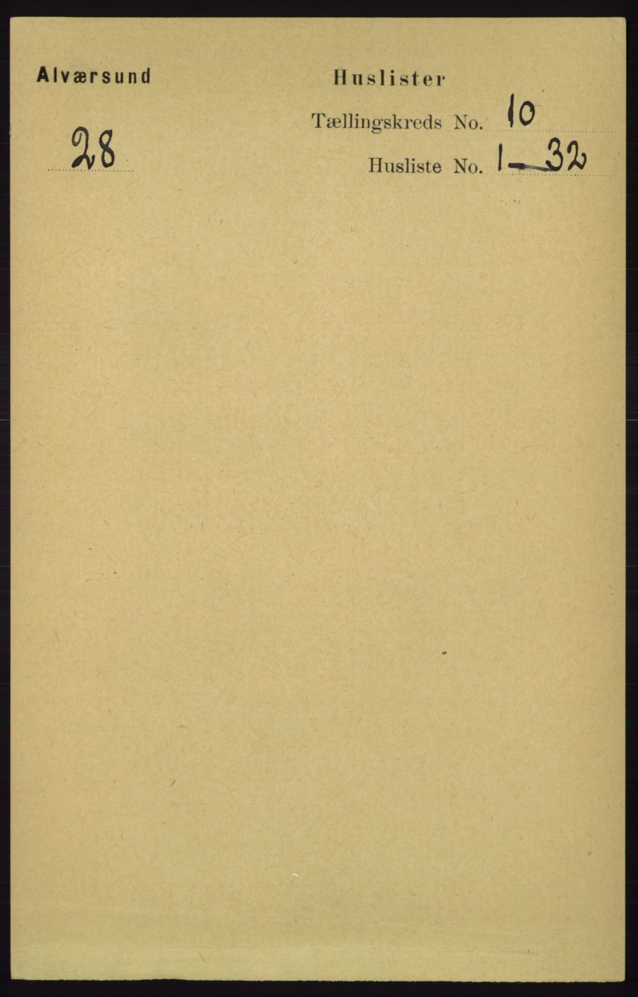 RA, 1891 census for 1257 Alversund, 1891, p. 3428