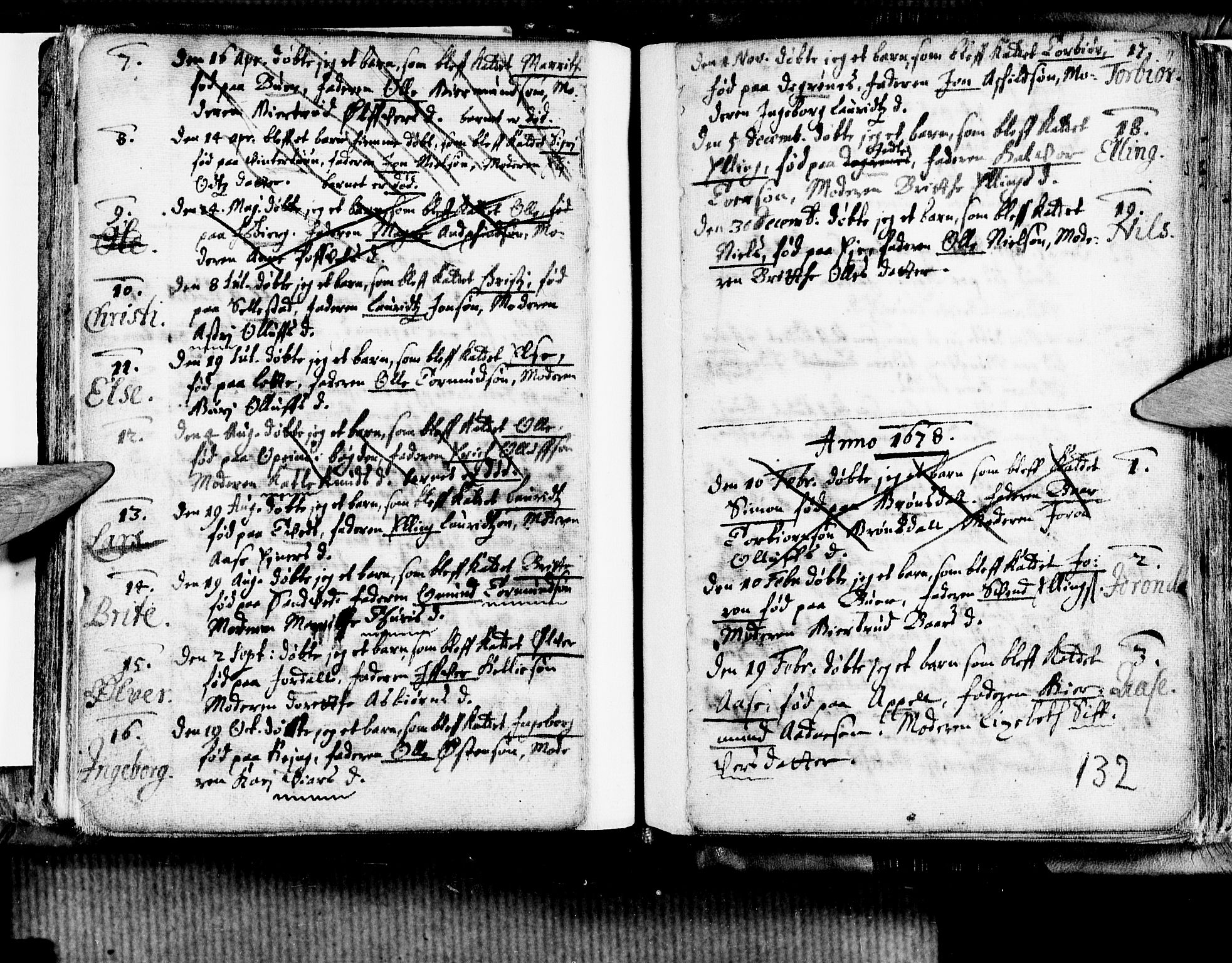 Ullensvang sokneprestembete, SAB/A-78701/H/Haa: Parish register (official) no. A 1 /3, 1676-1719, p. 132