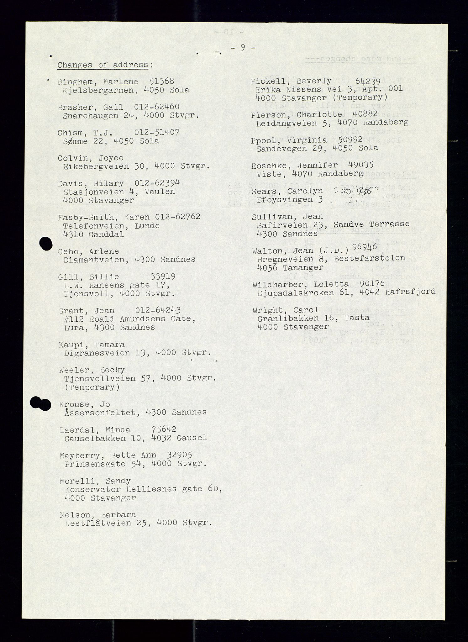 PA 1547 - Petroleum Wives Club, AV/SAST-A-101974/X/Xa/L0001: Newsletters (1971-1978)/radiointervjuer på kasett (1989-1992), 1970-1978