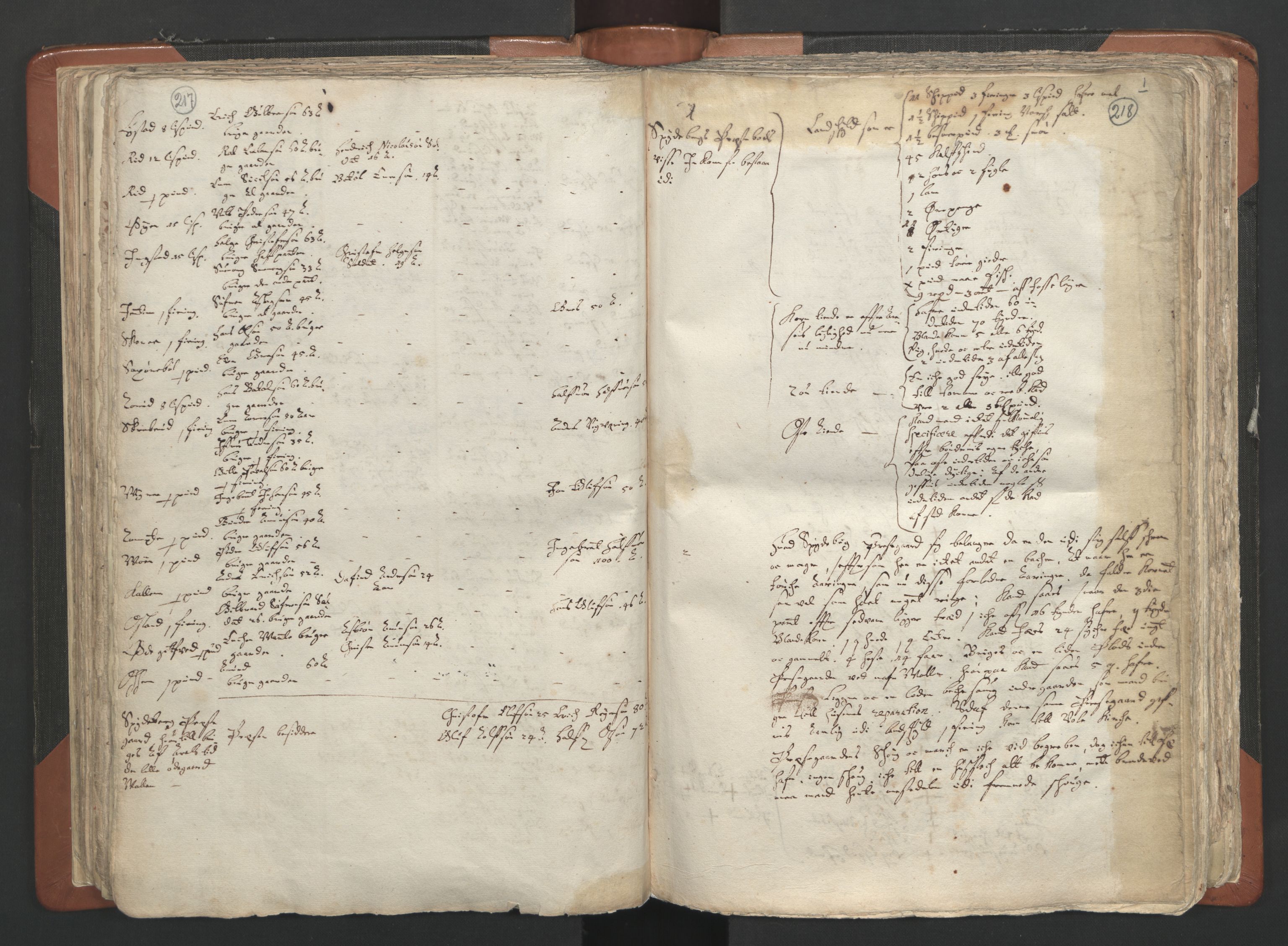 RA, Vicar's Census 1664-1666, no. 2: Øvre Borgesyssel deanery, 1664-1666, p. 217-218