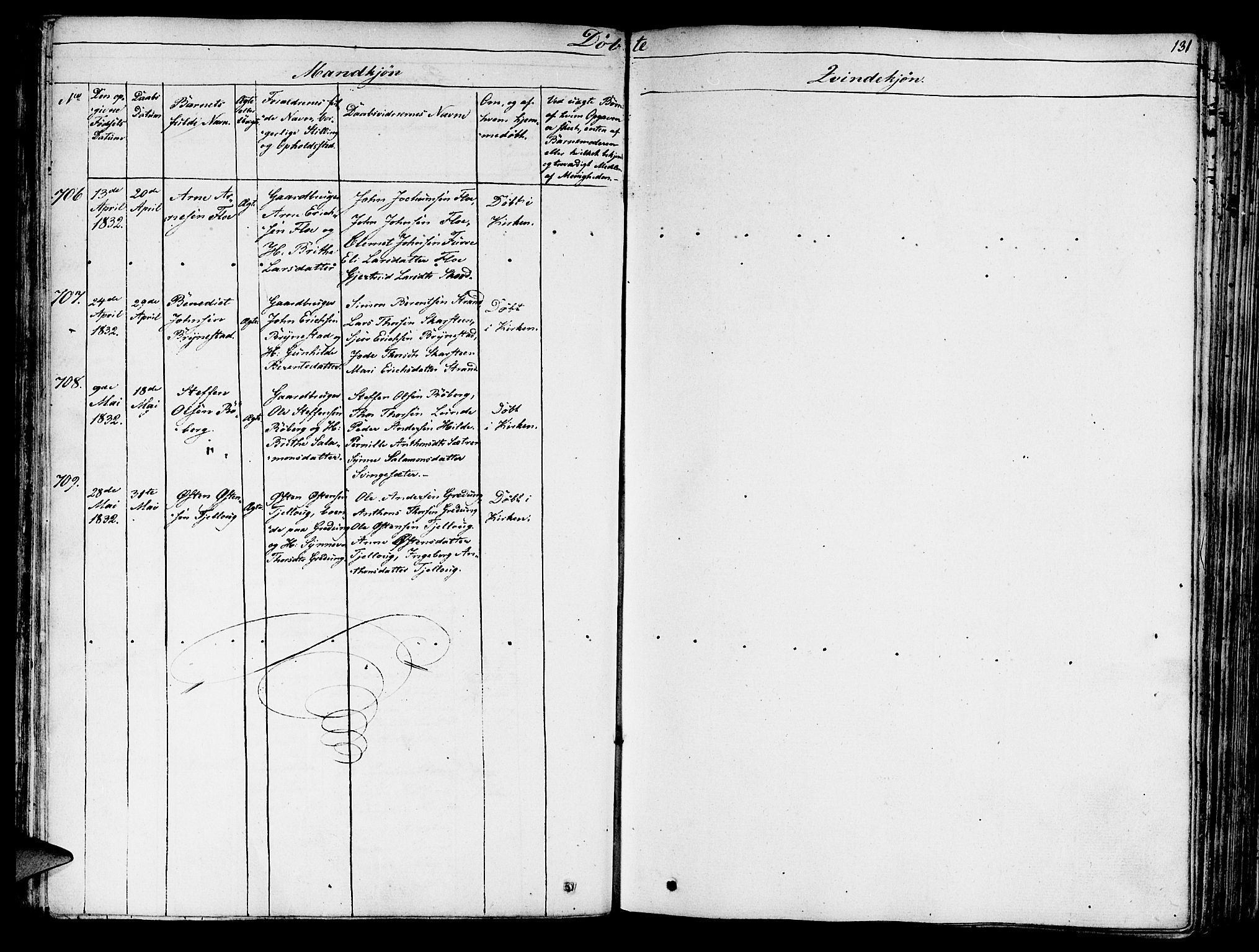 Innvik sokneprestembete, AV/SAB-A-80501: Parish register (official) no. A 3, 1820-1832, p. 131