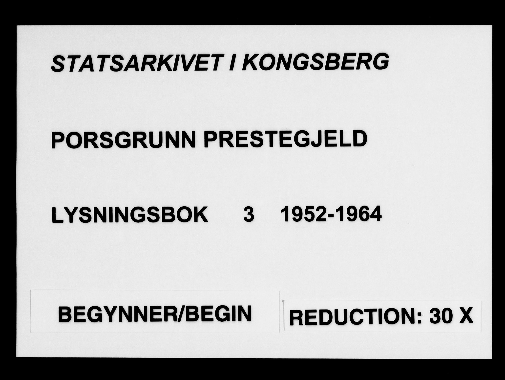 Porsgrunn kirkebøker , SAKO/A-104/H/Ha/L0003: Banns register no. 3, 1952-1964