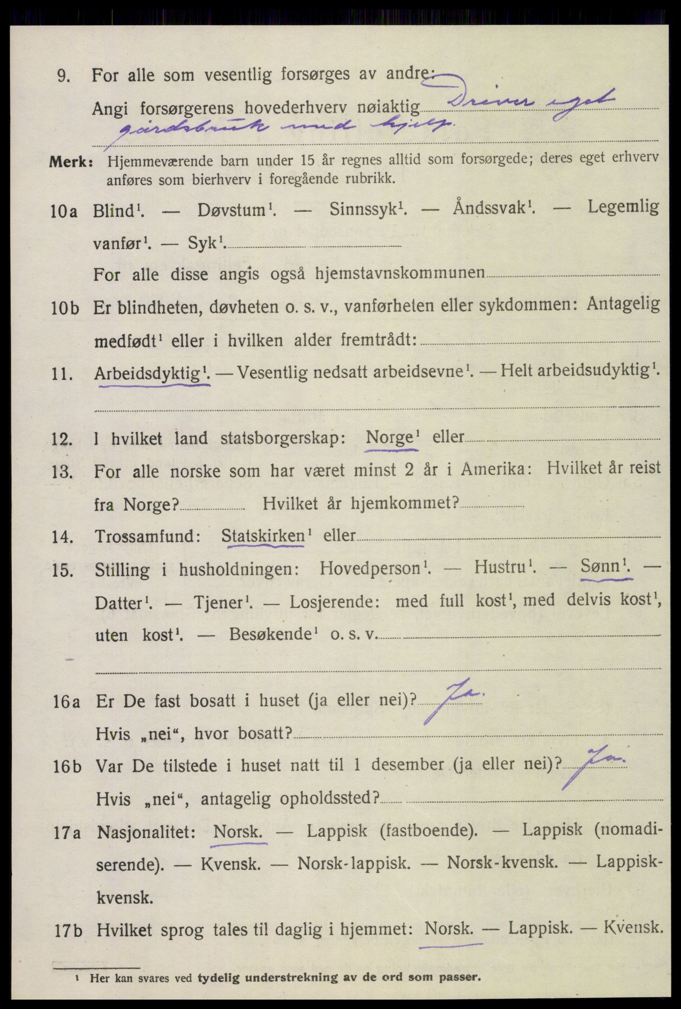 SAT, 1920 census for Hegra, 1920, p. 4029