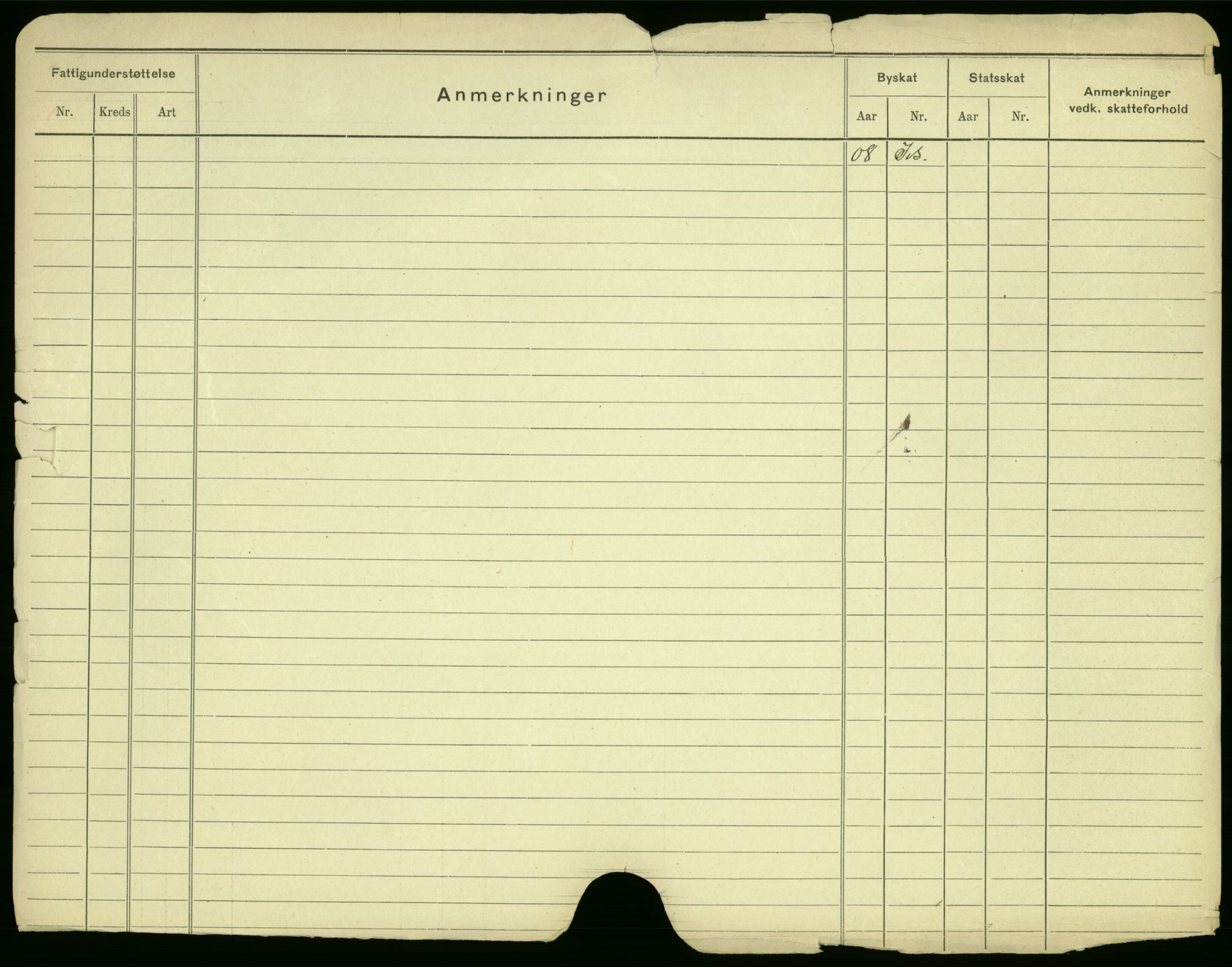 Oslo folkeregister, Registerkort, AV/SAO-A-11715/F/Fa/Fac/L0002: Menn, 1906-1914, p. 1b