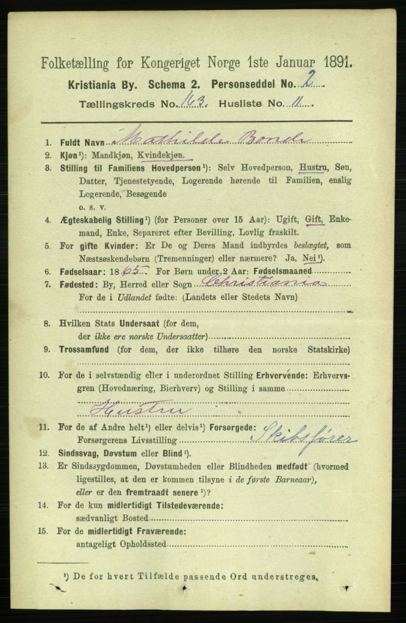 RA, 1891 census for 0301 Kristiania, 1891, p. 93846