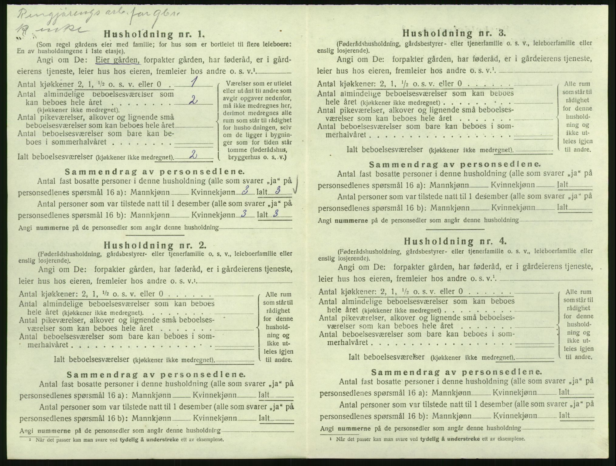 SAK, 1920 census for Froland, 1920, p. 328