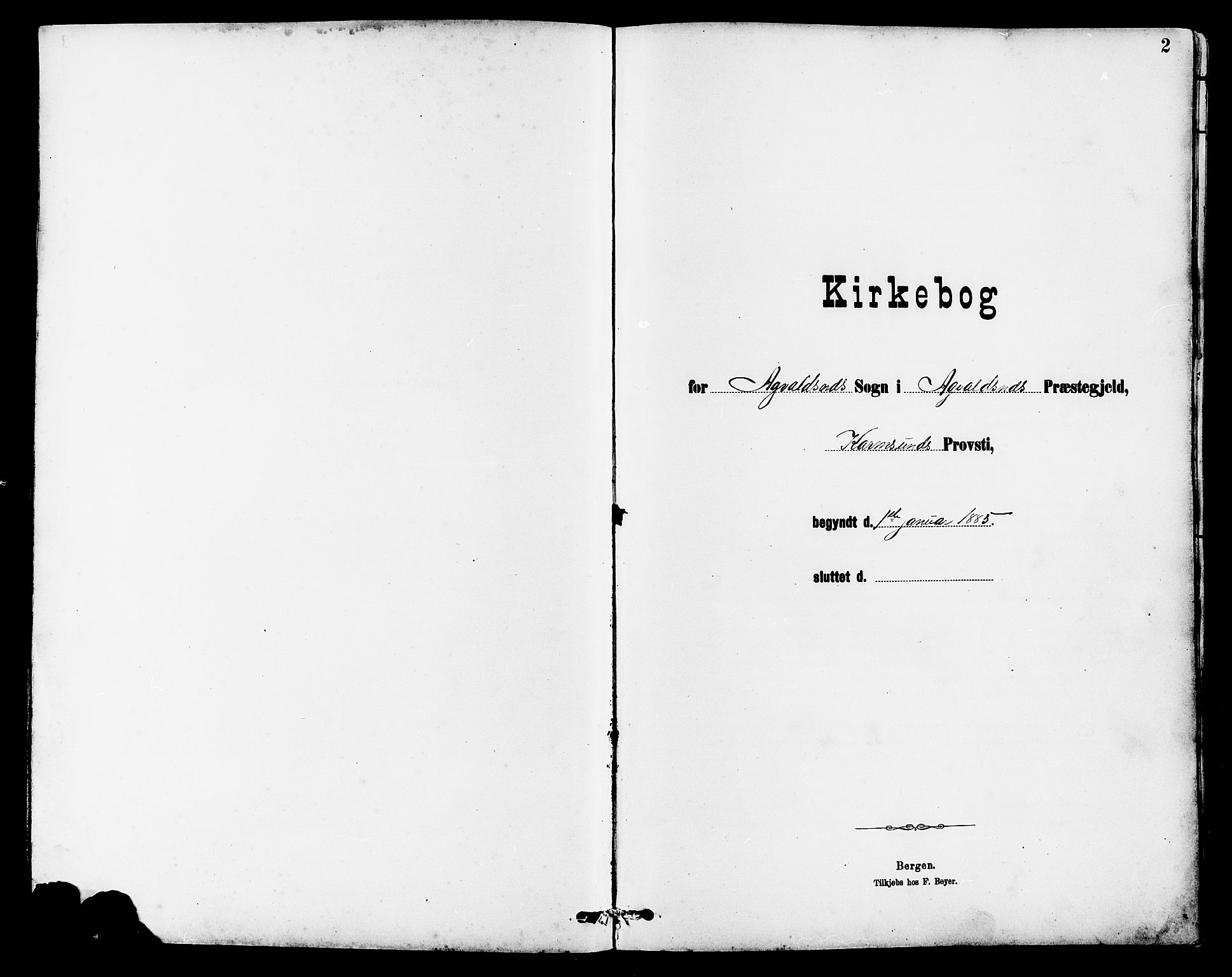 Avaldsnes sokneprestkontor, SAST/A -101851/H/Ha/Hab/L0007: Parish register (copy) no. B 7, 1885-1909, p. 2