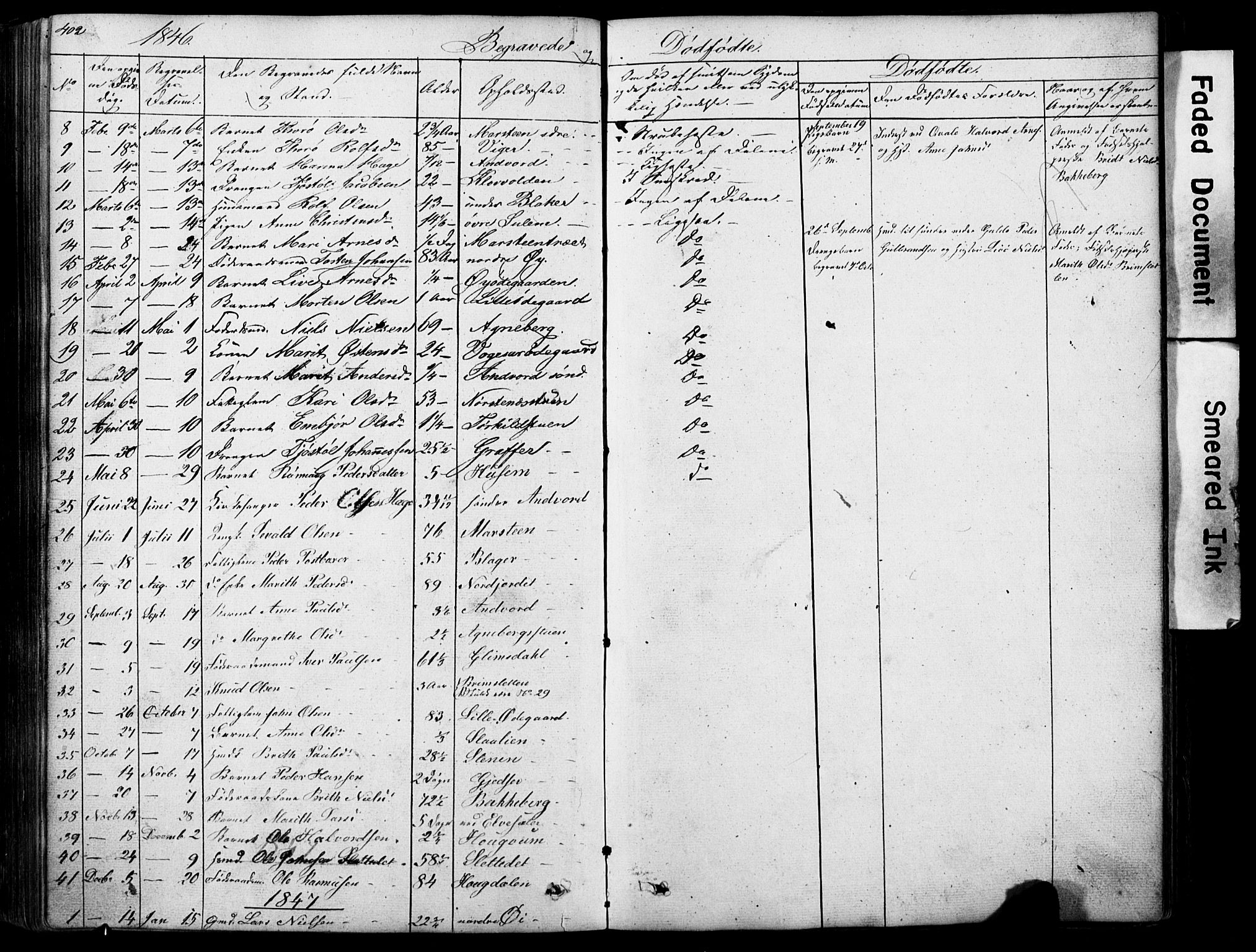 Lom prestekontor, SAH/PREST-070/L/L0012: Parish register (copy) no. 12, 1845-1873, p. 402-403