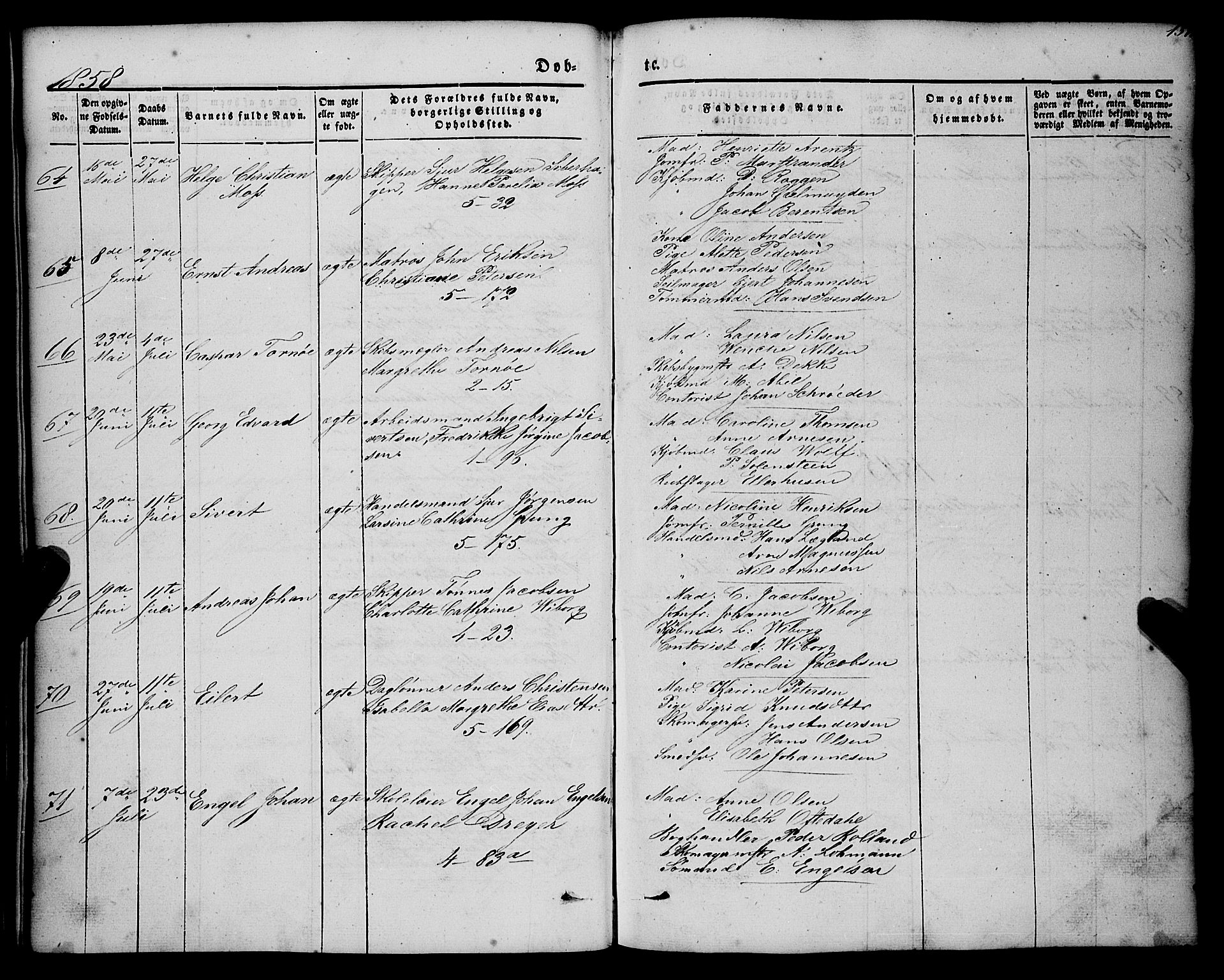 Nykirken Sokneprestembete, AV/SAB-A-77101/H/Haa/L0014: Parish register (official) no. B 1, 1844-1858, p. 151