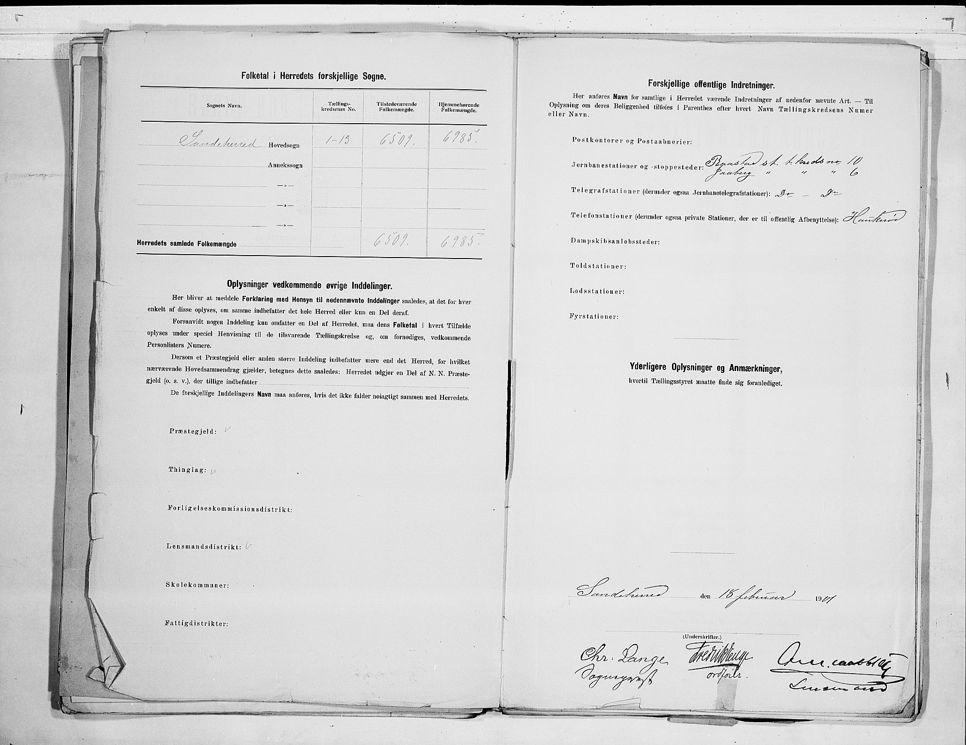 RA, 1900 census for Sandeherred, 1900, p. 3