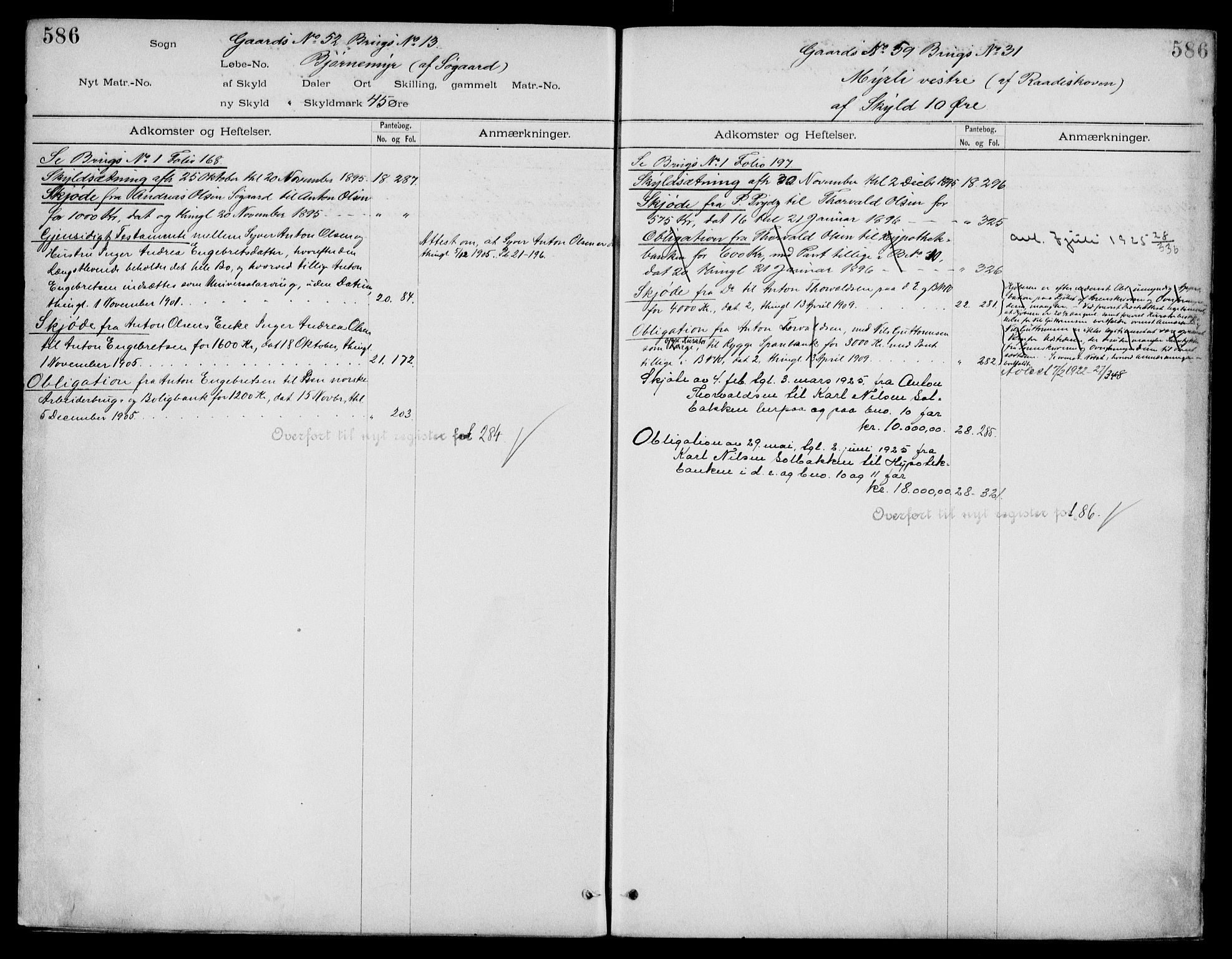 Moss sorenskriveri, SAO/A-10168: Mortgage register no. IV 3b, 1769-1926, p. 586
