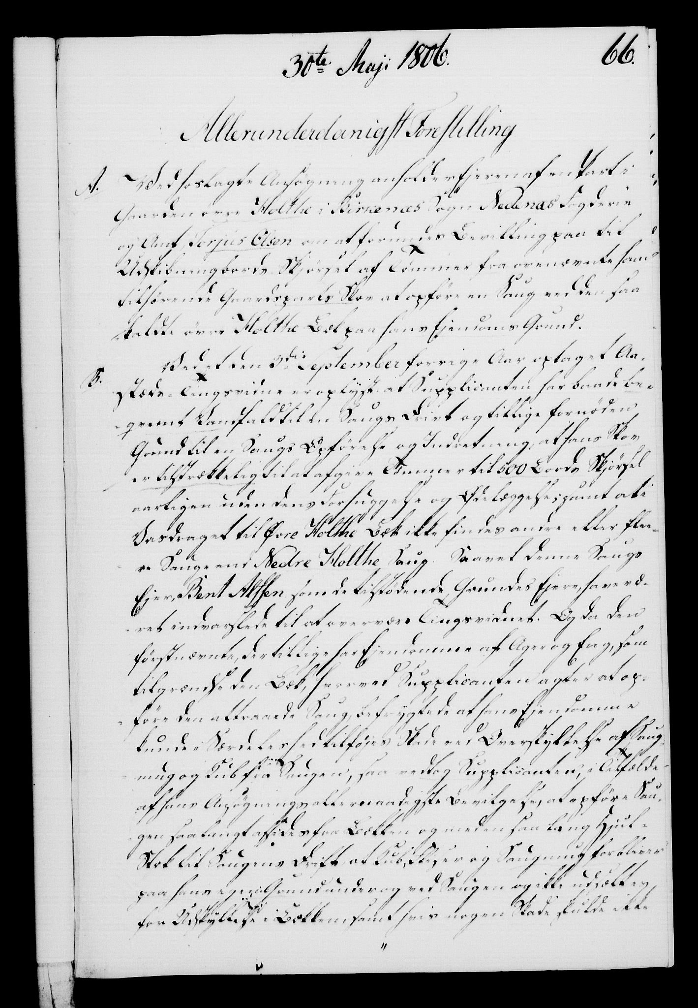 Rentekammeret, Kammerkanselliet, RA/EA-3111/G/Gf/Gfa/L0088: Norsk relasjons- og resolusjonsprotokoll (merket RK 52.88), 1806, p. 396