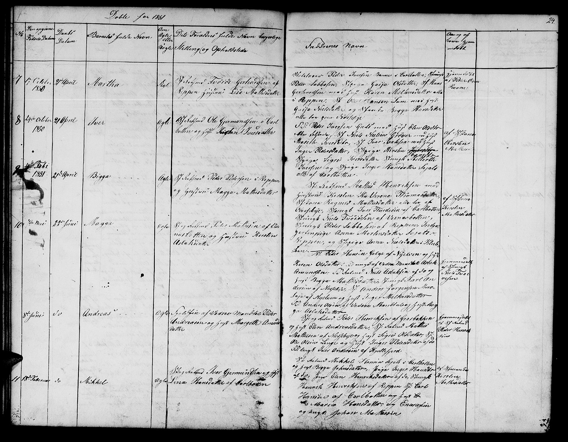 Nesseby sokneprestkontor, SATØ/S-1330/H/Hb/L0001klokker: Parish register (copy) no. 1, 1844-1861, p. 24