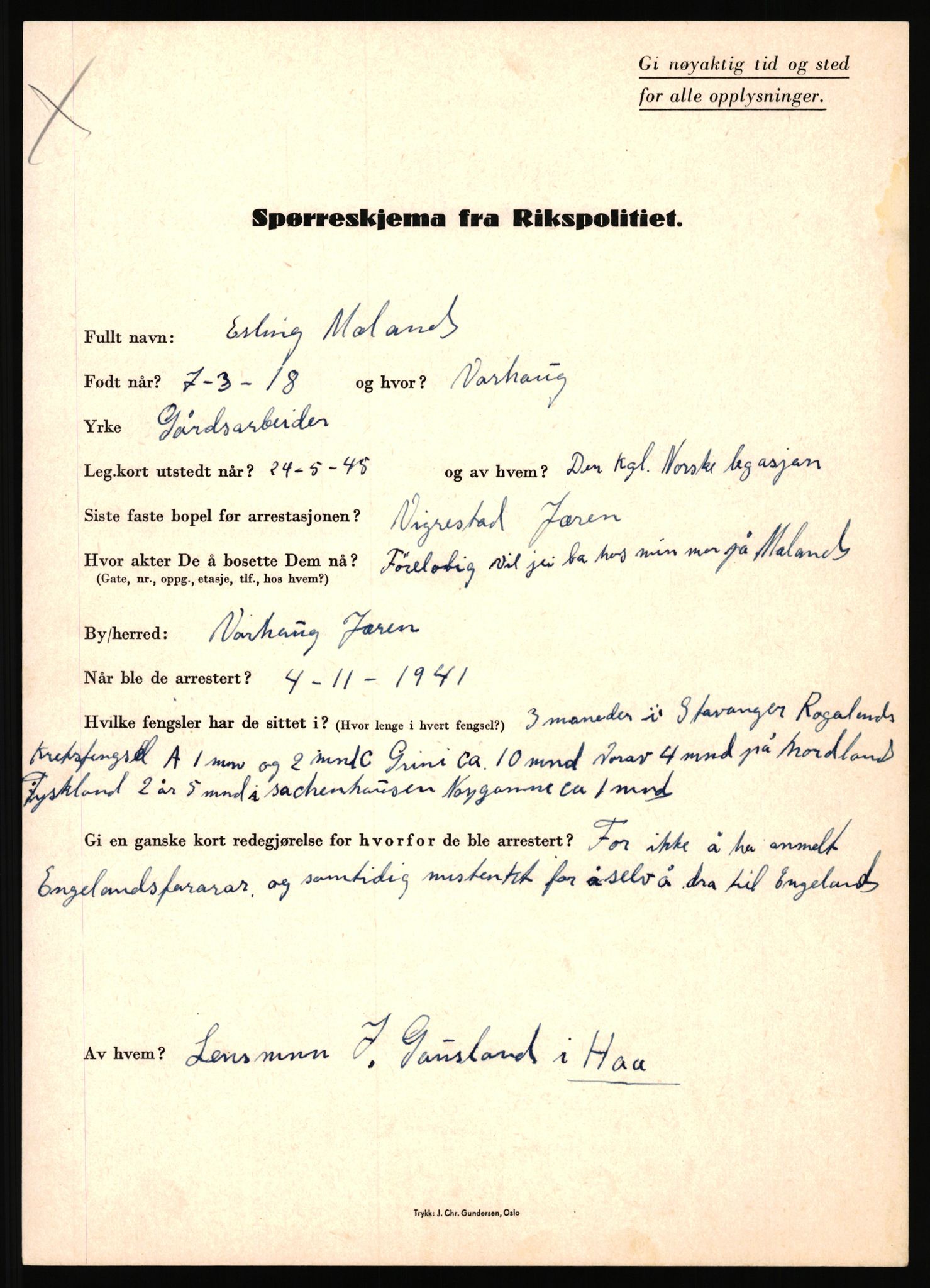 Rikspolitisjefen, AV/RA-S-1560/L/L0012: Mogensen, Øivind - Noraas, Lars, 1940-1945, p. 19