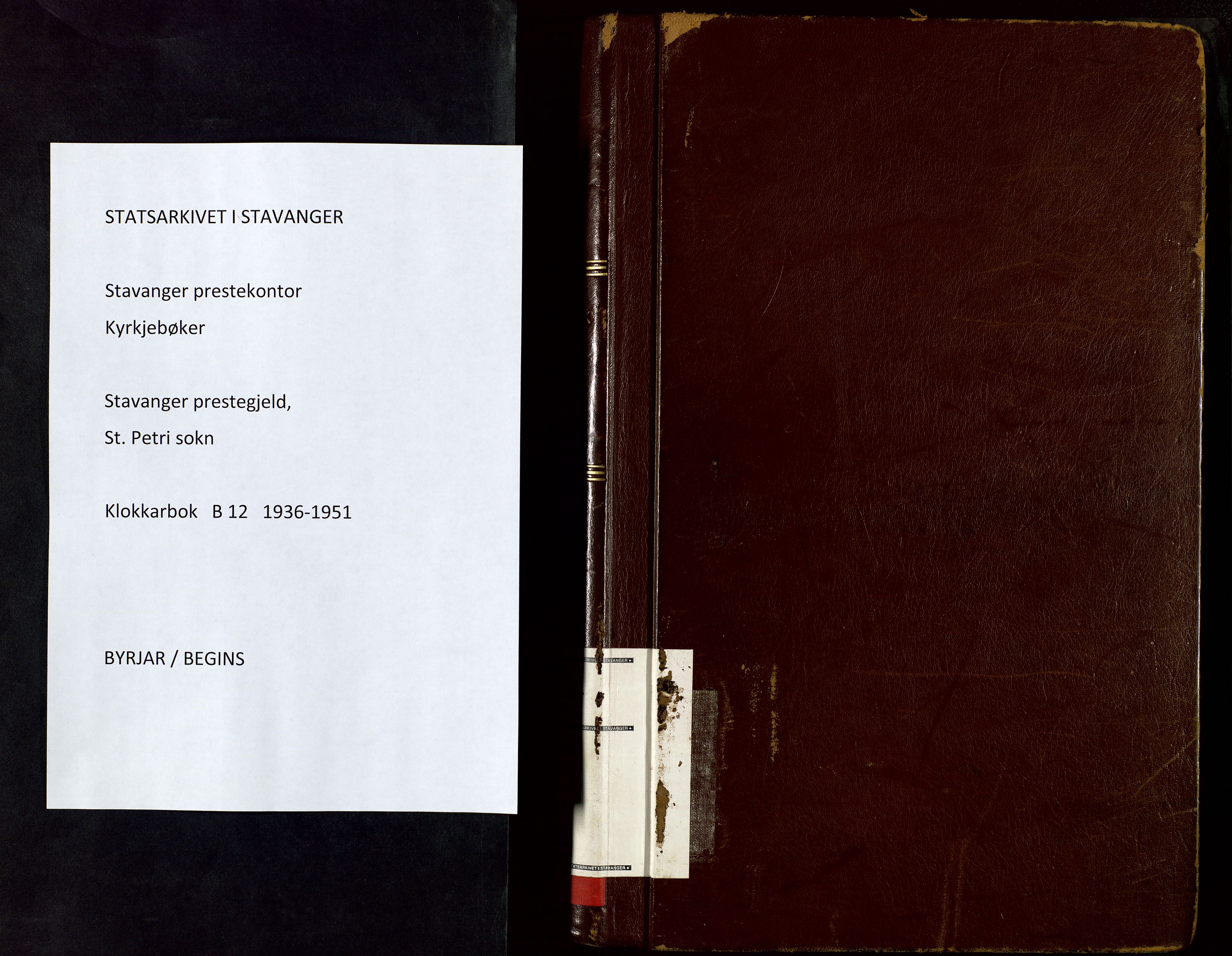 St. Petri sokneprestkontor, SAST/A-101813/001/30/30BB/L0012: Parish register (copy) no. B 12, 1936-1951