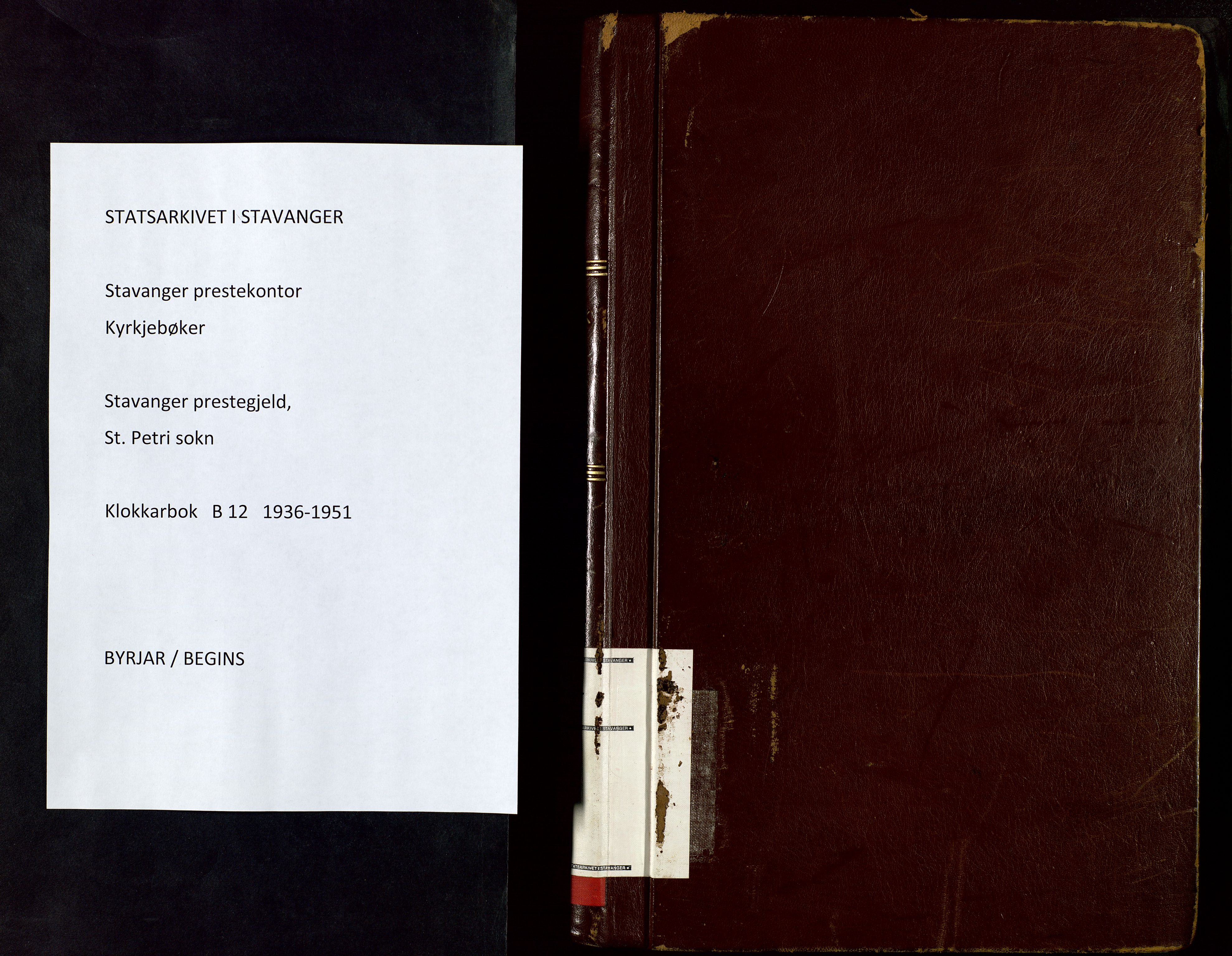 St. Petri sokneprestkontor, AV/SAST-A-101813/001/30/30BB/L0012: Parish register (copy) no. B 12, 1936-1951