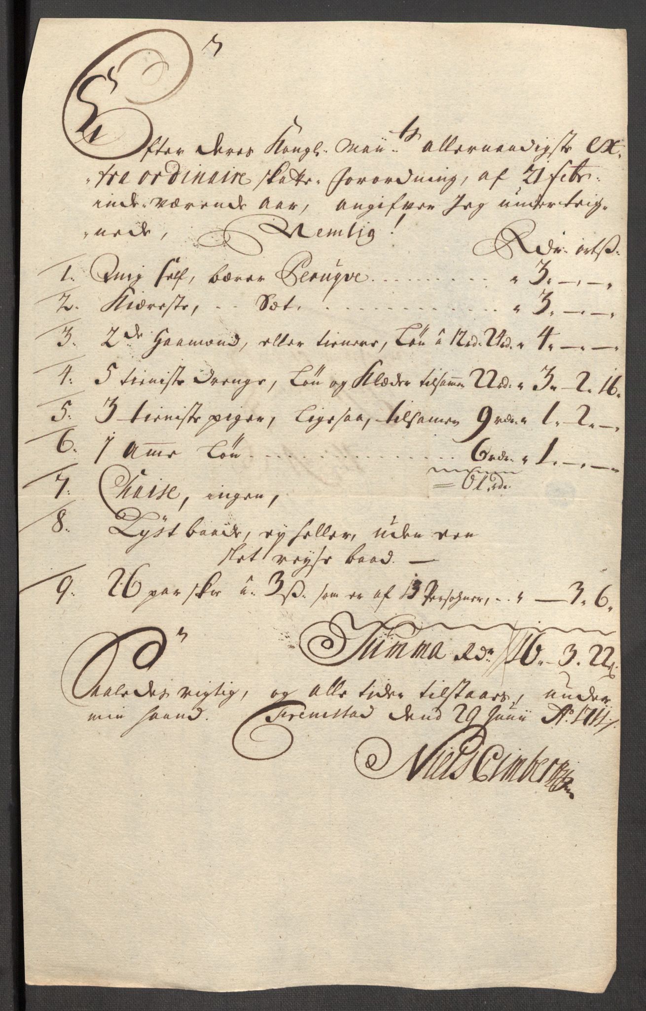 Rentekammeret inntil 1814, Reviderte regnskaper, Fogderegnskap, AV/RA-EA-4092/R57/L3860: Fogderegnskap Fosen, 1711, p. 403