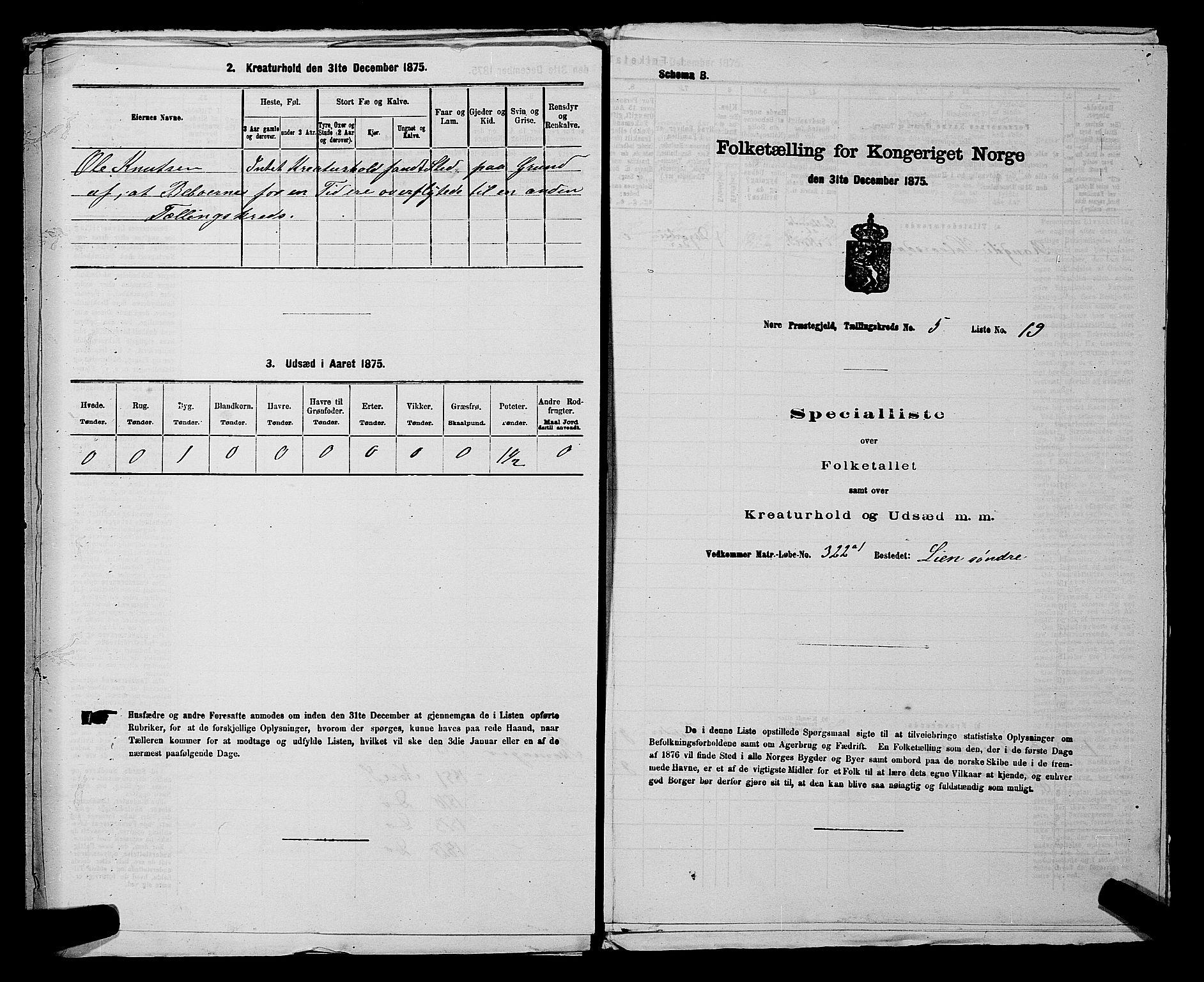 SAKO, 1875 census for 0633P Nore, 1875, p. 714