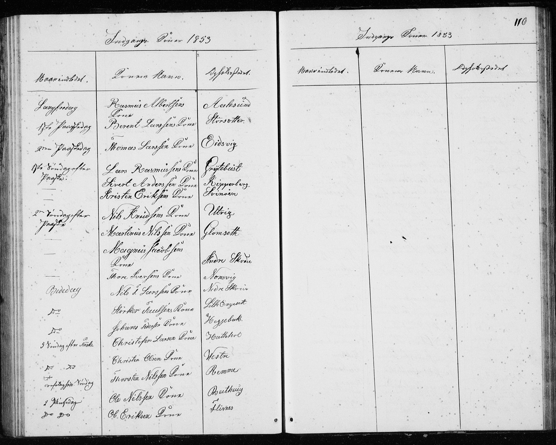 Ministerialprotokoller, klokkerbøker og fødselsregistre - Møre og Romsdal, AV/SAT-A-1454/528/L0416: Curate's parish register no. 528B04, 1853-1857, p. 116