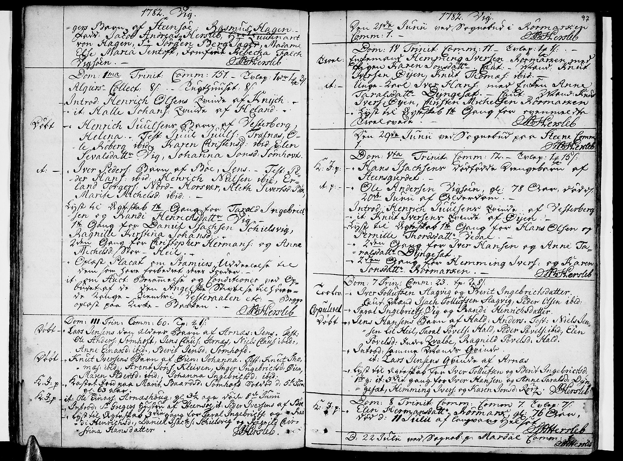 Ministerialprotokoller, klokkerbøker og fødselsregistre - Nordland, SAT/A-1459/812/L0173: Parish register (official) no. 812A02, 1752-1800, p. 97