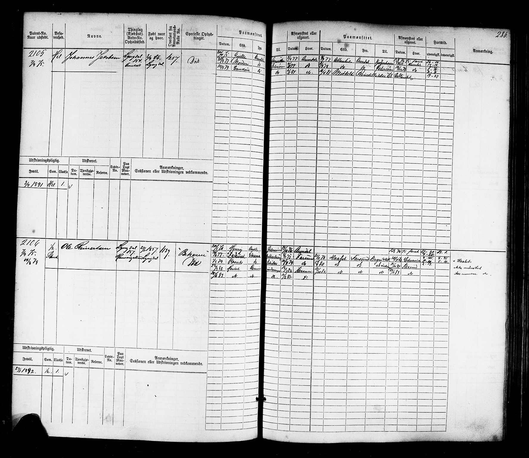 Farsund mønstringskrets, SAK/2031-0017/F/Fb/L0017: Hovedrulle nr 1537-2300, Z-9, 1868-1904, p. 298