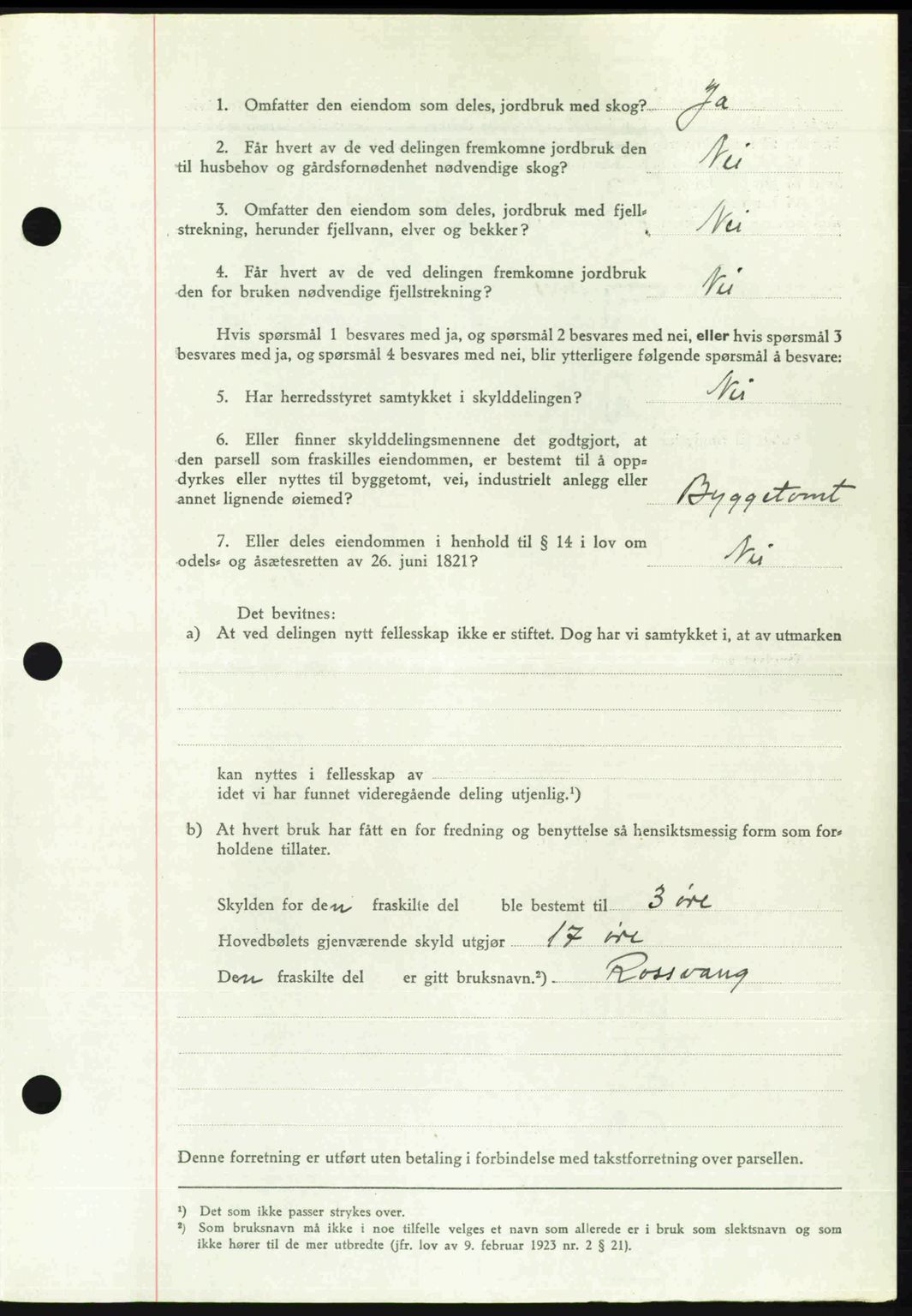 Romsdal sorenskriveri, SAT/A-4149/1/2/2C: Mortgage book no. A24, 1947-1947, Diary no: : 2702/1947