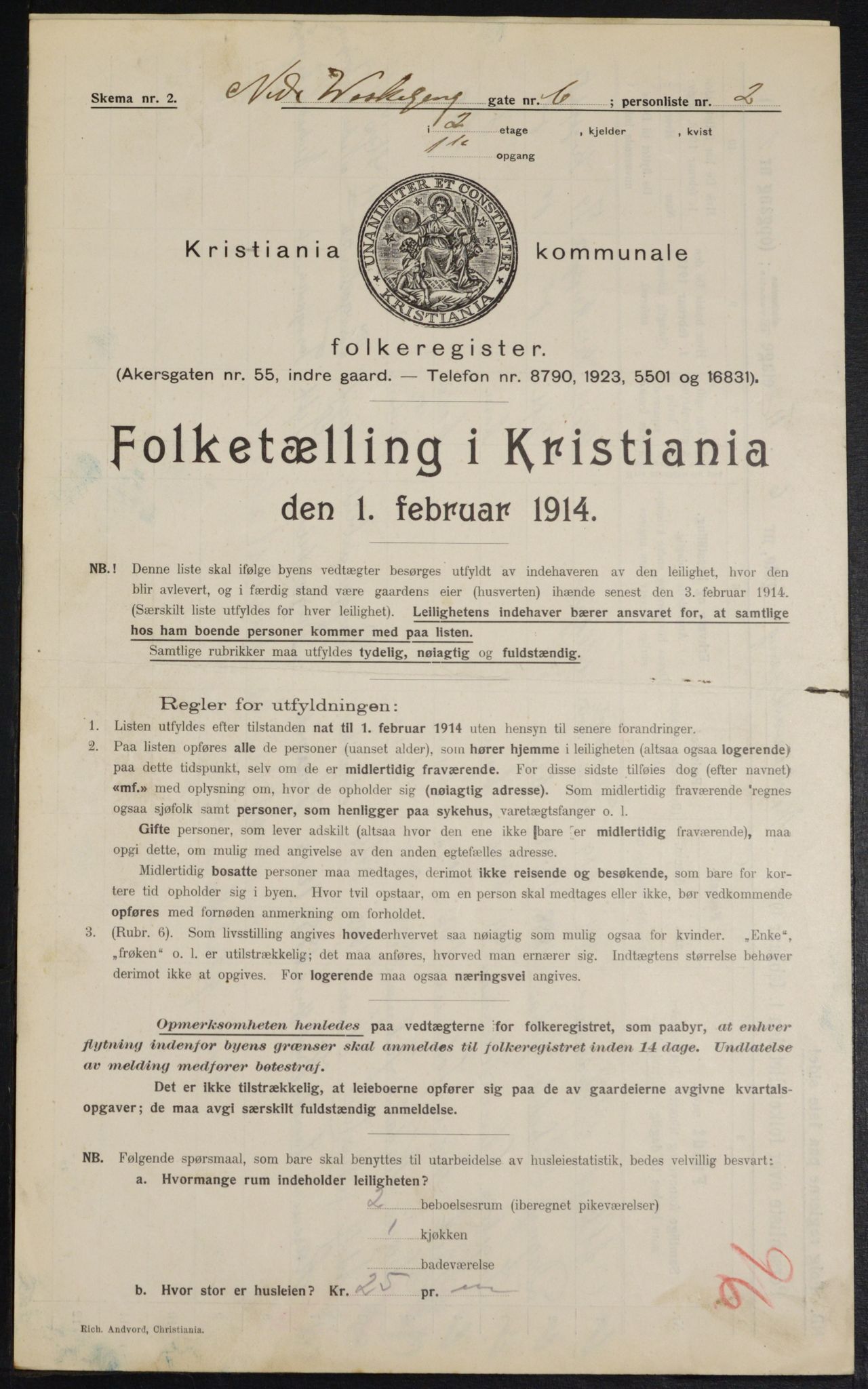 OBA, Municipal Census 1914 for Kristiania, 1914, p. 69547