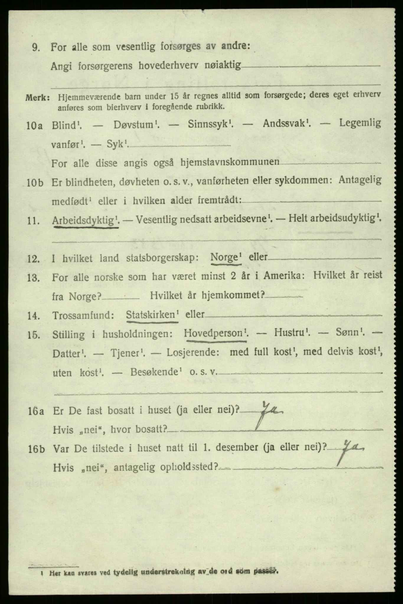 SAB, 1920 census for Manger, 1920, p. 8445