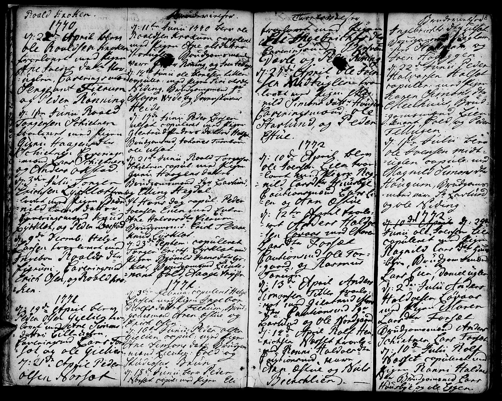Ministerialprotokoller, klokkerbøker og fødselsregistre - Sør-Trøndelag, SAT/A-1456/618/L0437: Parish register (official) no. 618A02, 1749-1782, p. 18