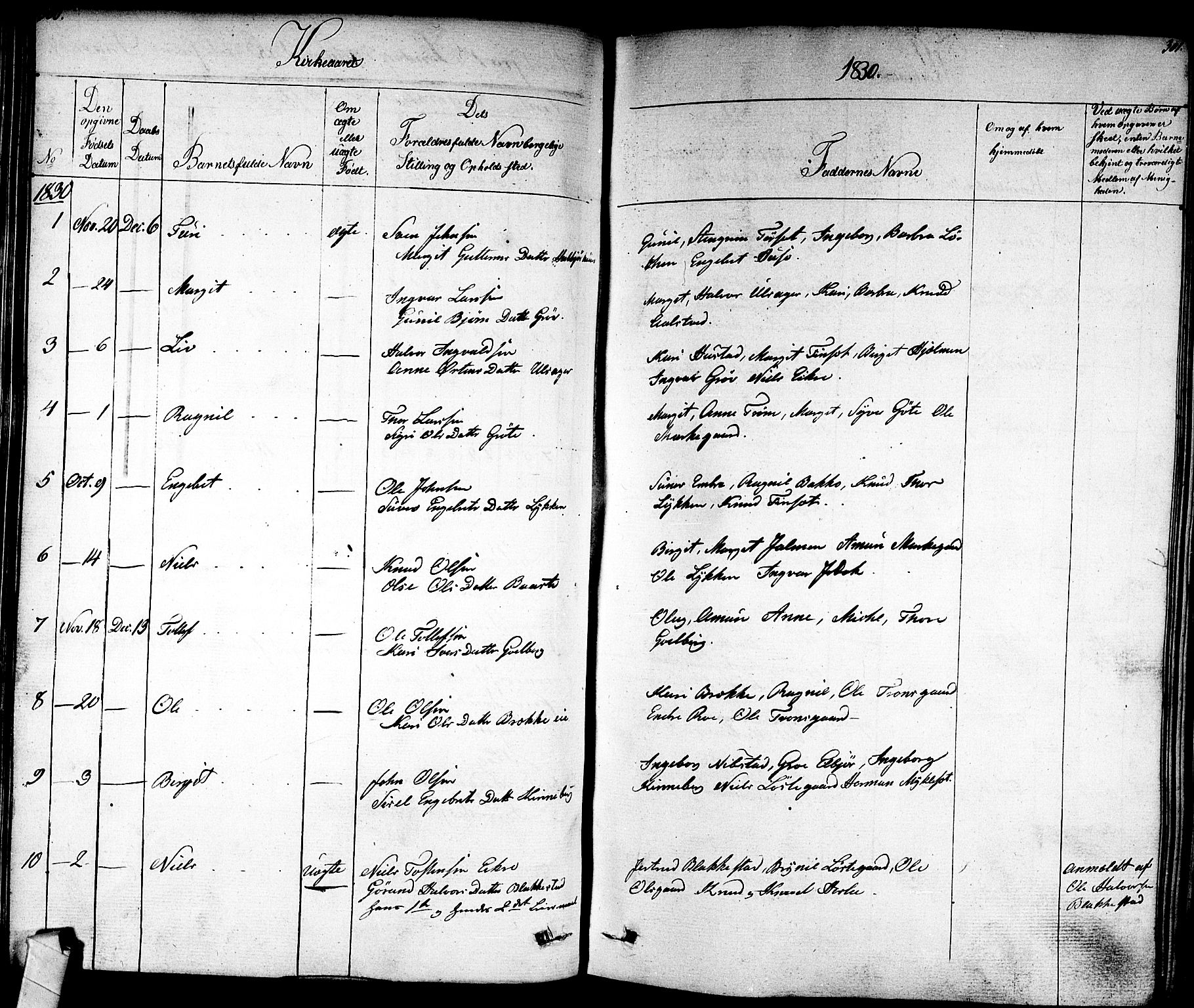 Nes kirkebøker, AV/SAKO-A-236/F/Fa/L0008: Parish register (official) no. 8, 1824-1834, p. 300-301