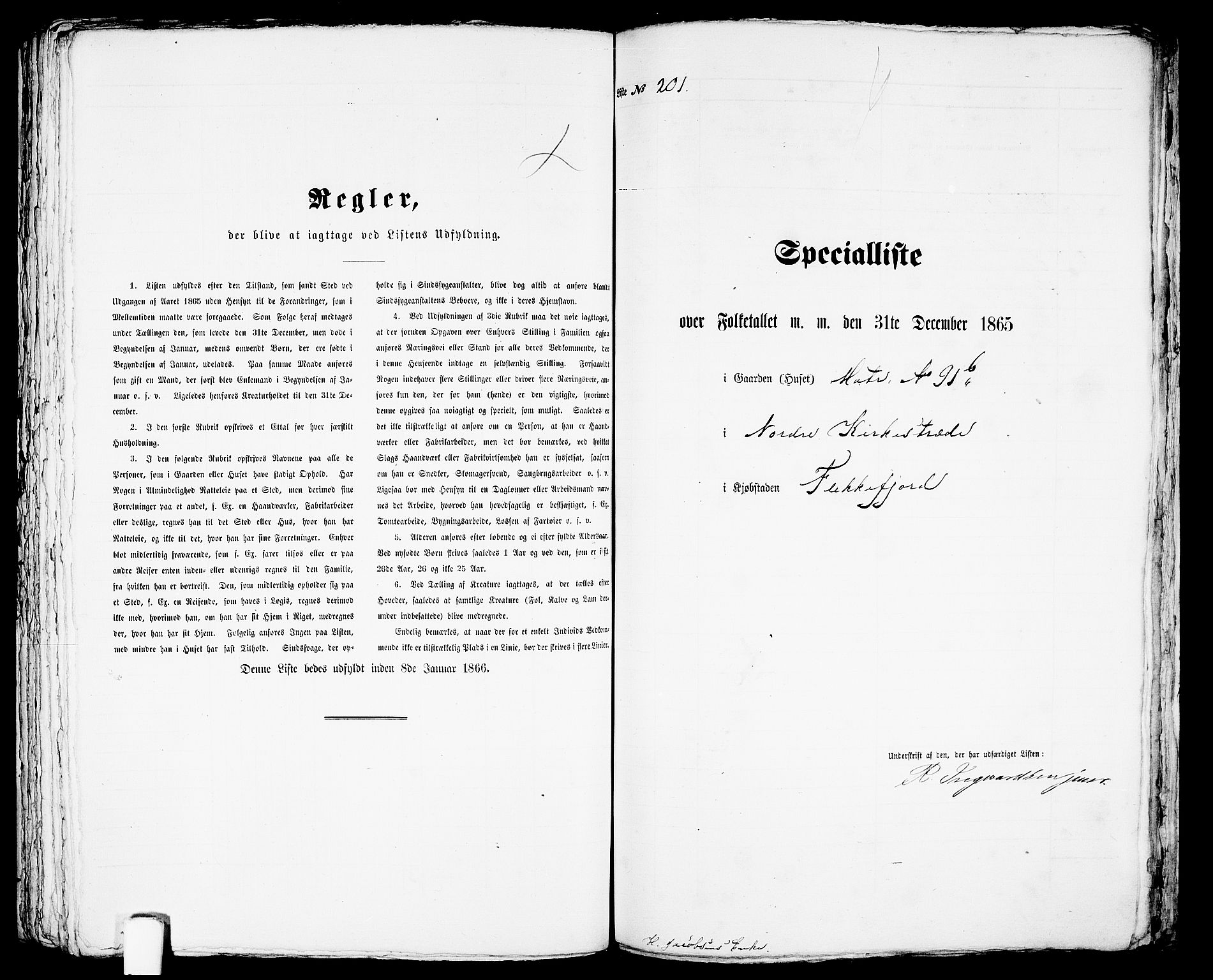 RA, 1865 census for Flekkefjord/Flekkefjord, 1865, p. 412