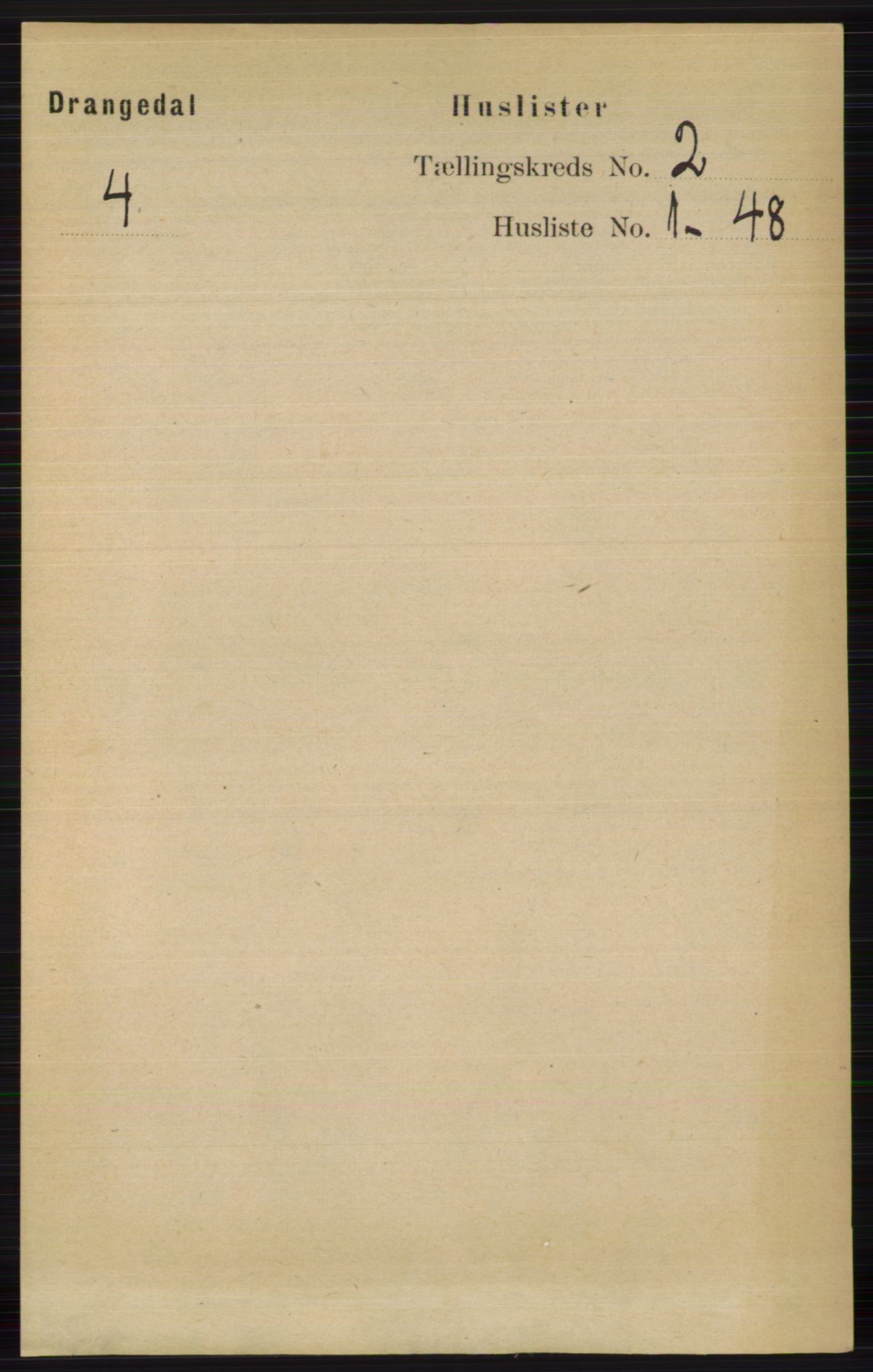 RA, 1891 census for 0817 Drangedal, 1891, p. 424