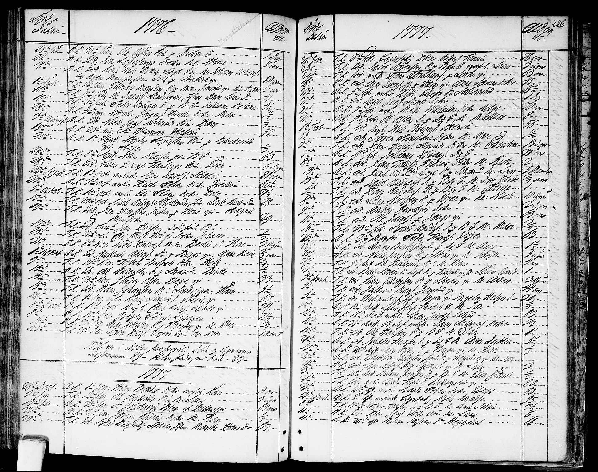 Asker prestekontor Kirkebøker, SAO/A-10256a/F/Fa/L0003: Parish register (official) no. I 3, 1767-1807, p. 226
