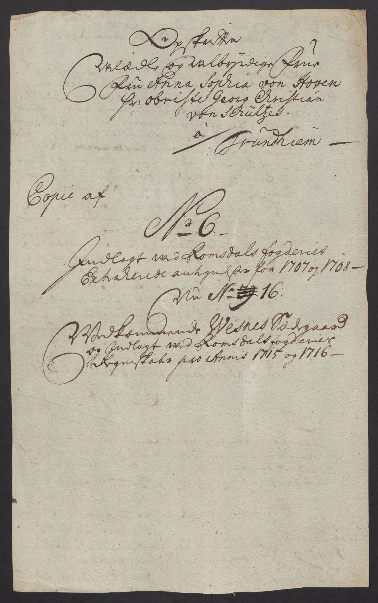 Rentekammeret inntil 1814, Reviderte regnskaper, Fogderegnskap, AV/RA-EA-4092/R55/L3663: Fogderegnskap Romsdal, 1715-1716, p. 592