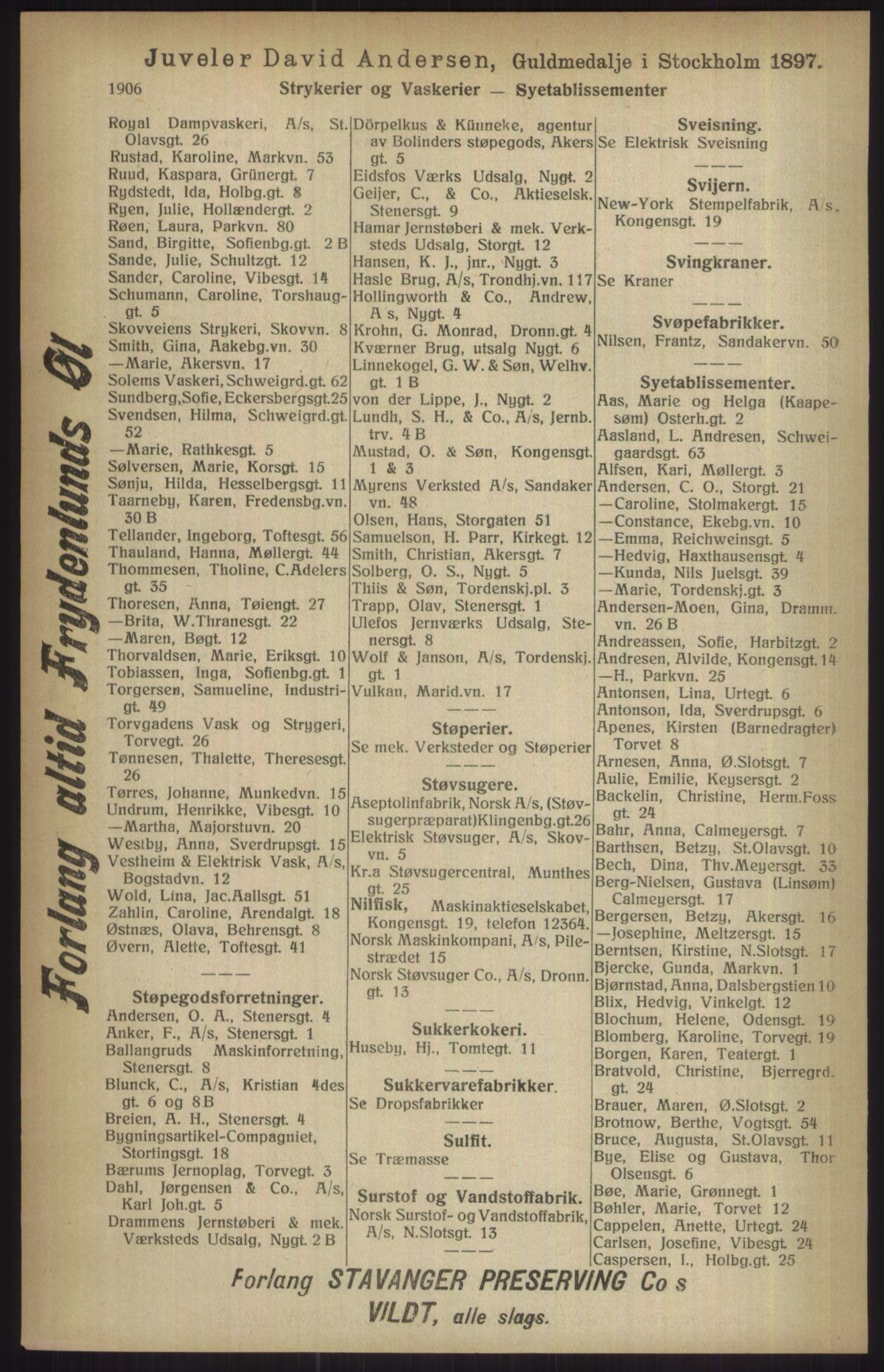 Kristiania/Oslo adressebok, PUBL/-, 1915, p. 1906