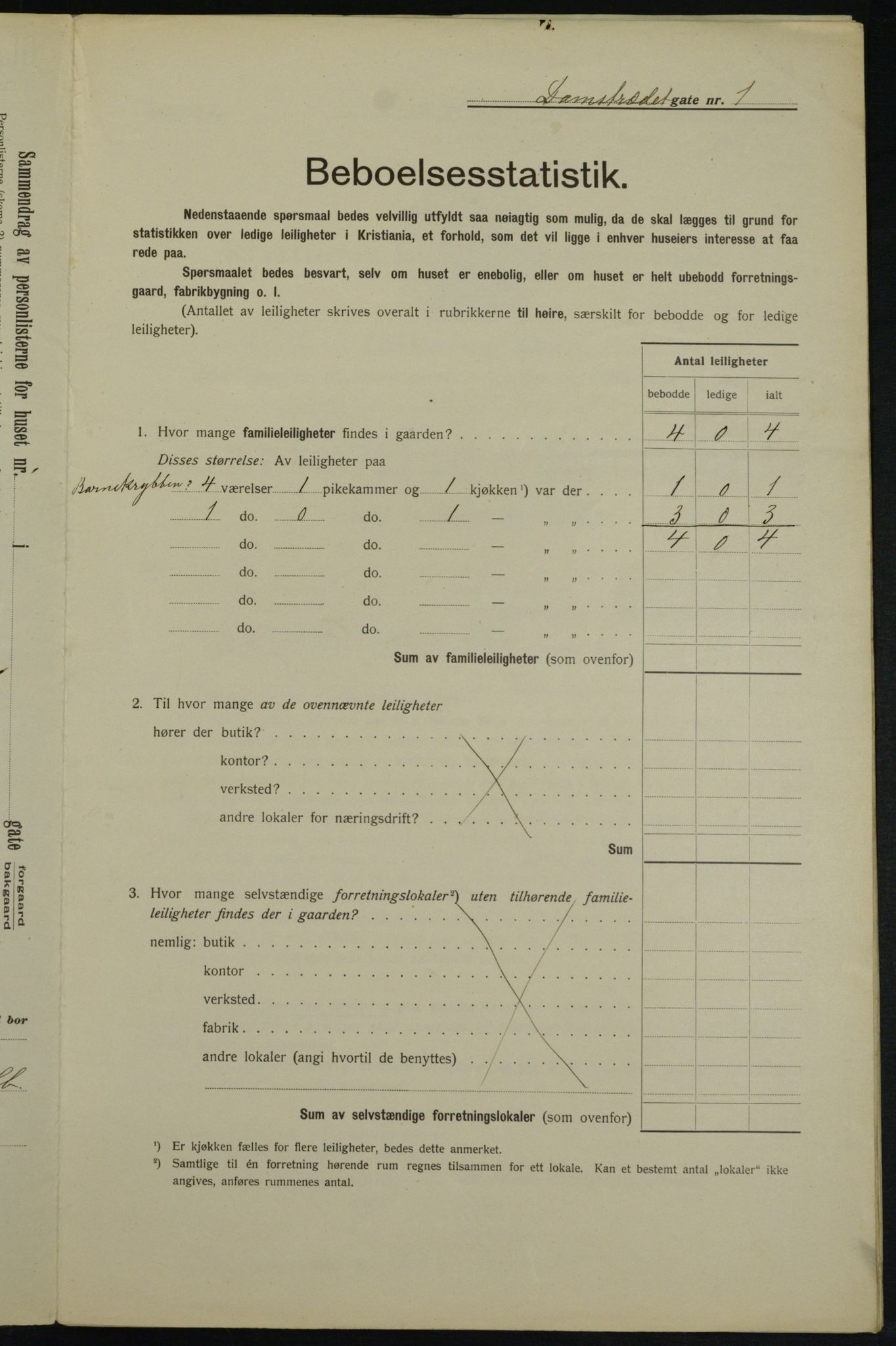 OBA, Municipal Census 1913 for Kristiania, 1913, p. 14414