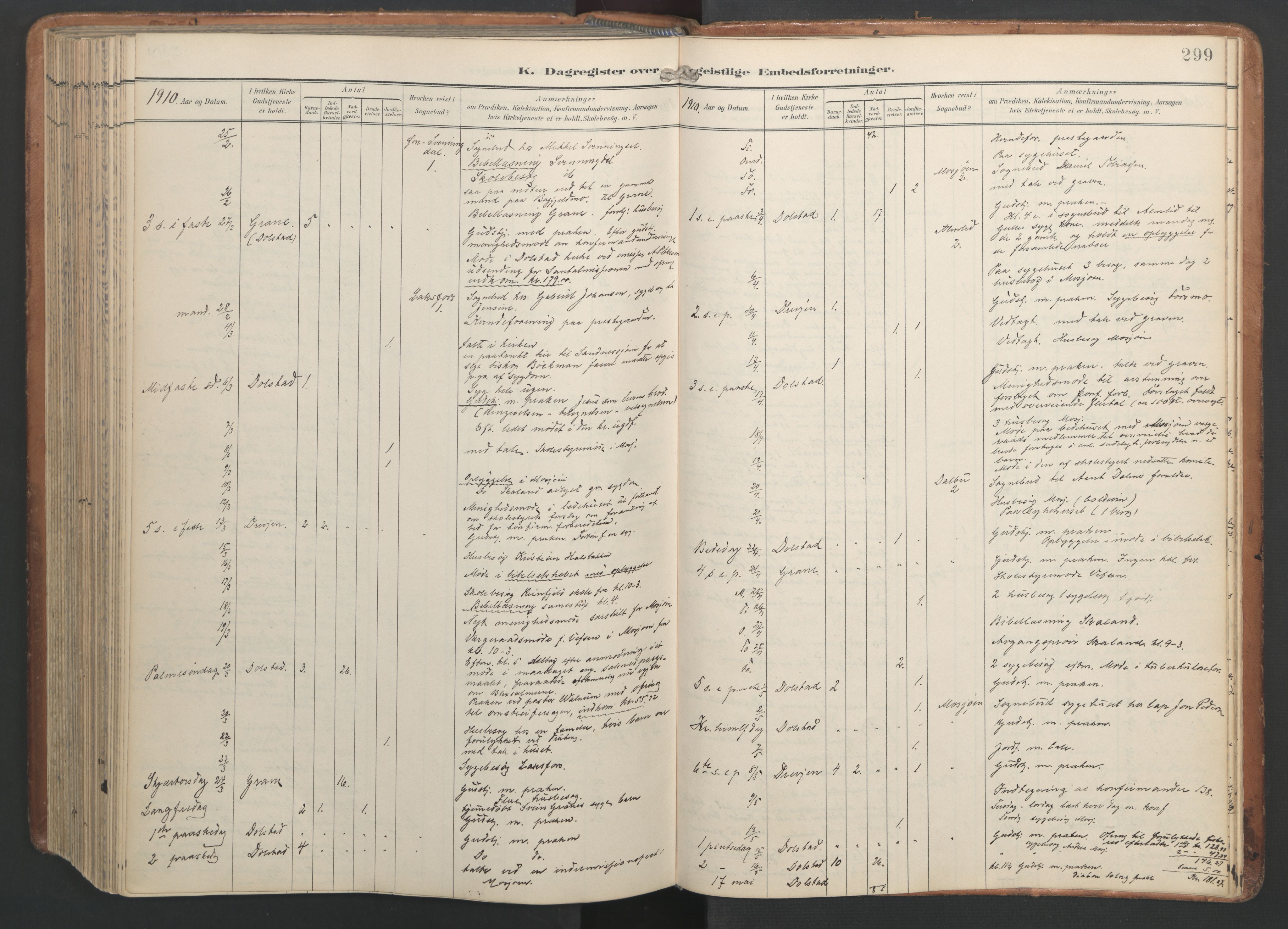 Ministerialprotokoller, klokkerbøker og fødselsregistre - Nordland, AV/SAT-A-1459/820/L0298: Parish register (official) no. 820A19, 1897-1915, p. 299