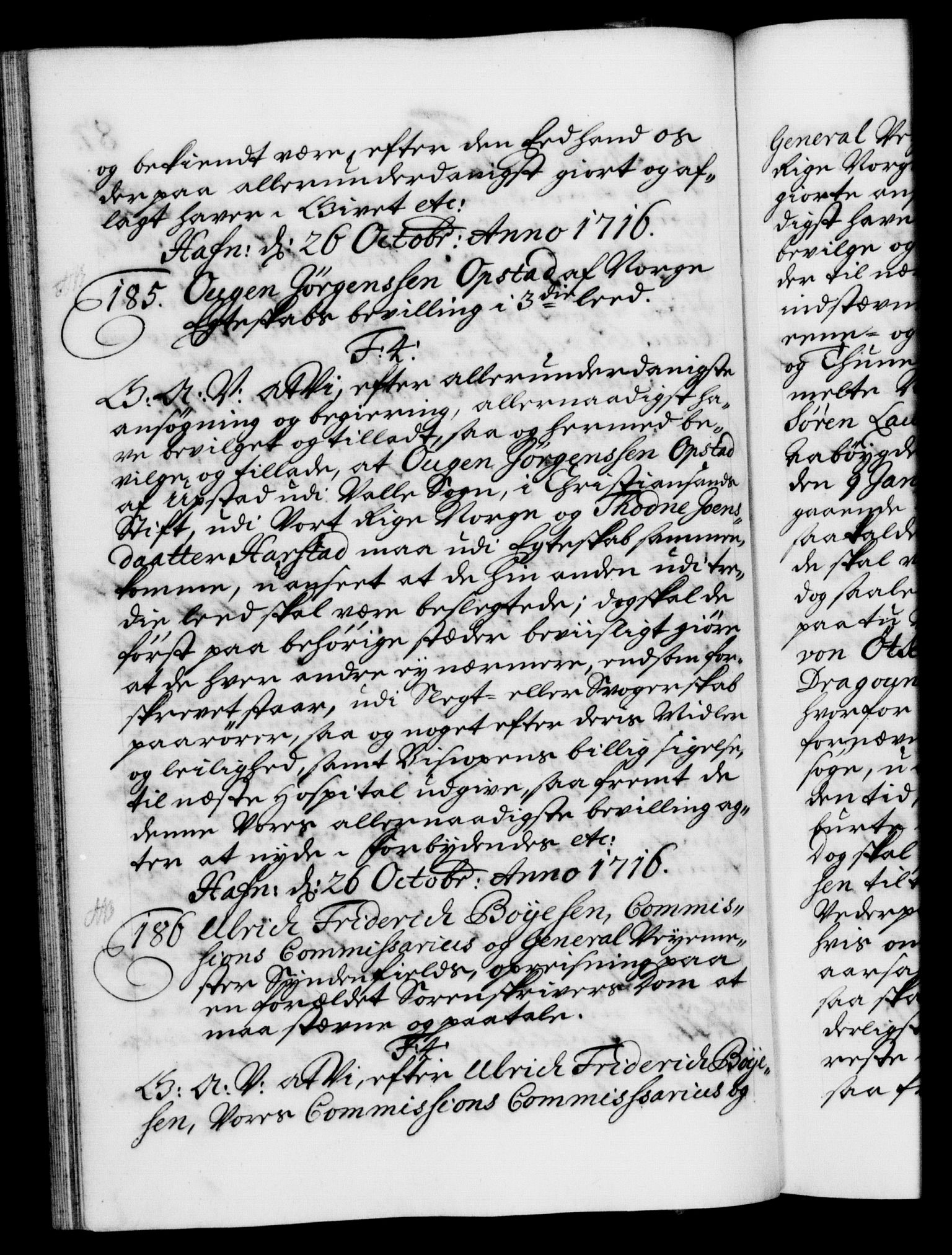 Danske Kanselli 1572-1799, AV/RA-EA-3023/F/Fc/Fca/Fcaa/L0022: Norske registre, 1716-1719, p. 87b