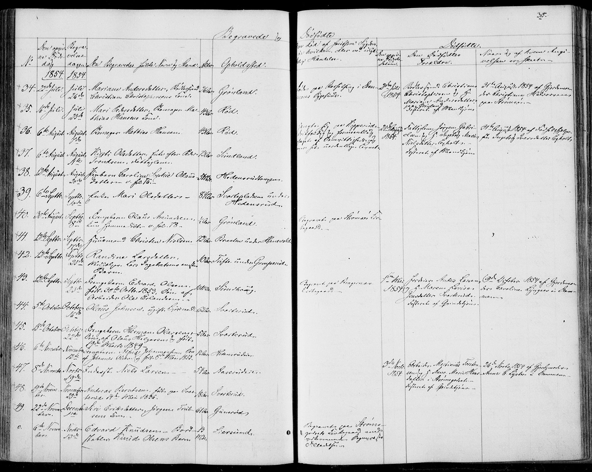 Skoger kirkebøker, SAKO/A-59/F/Fa/L0003: Parish register (official) no. I 3, 1842-1861, p. 315