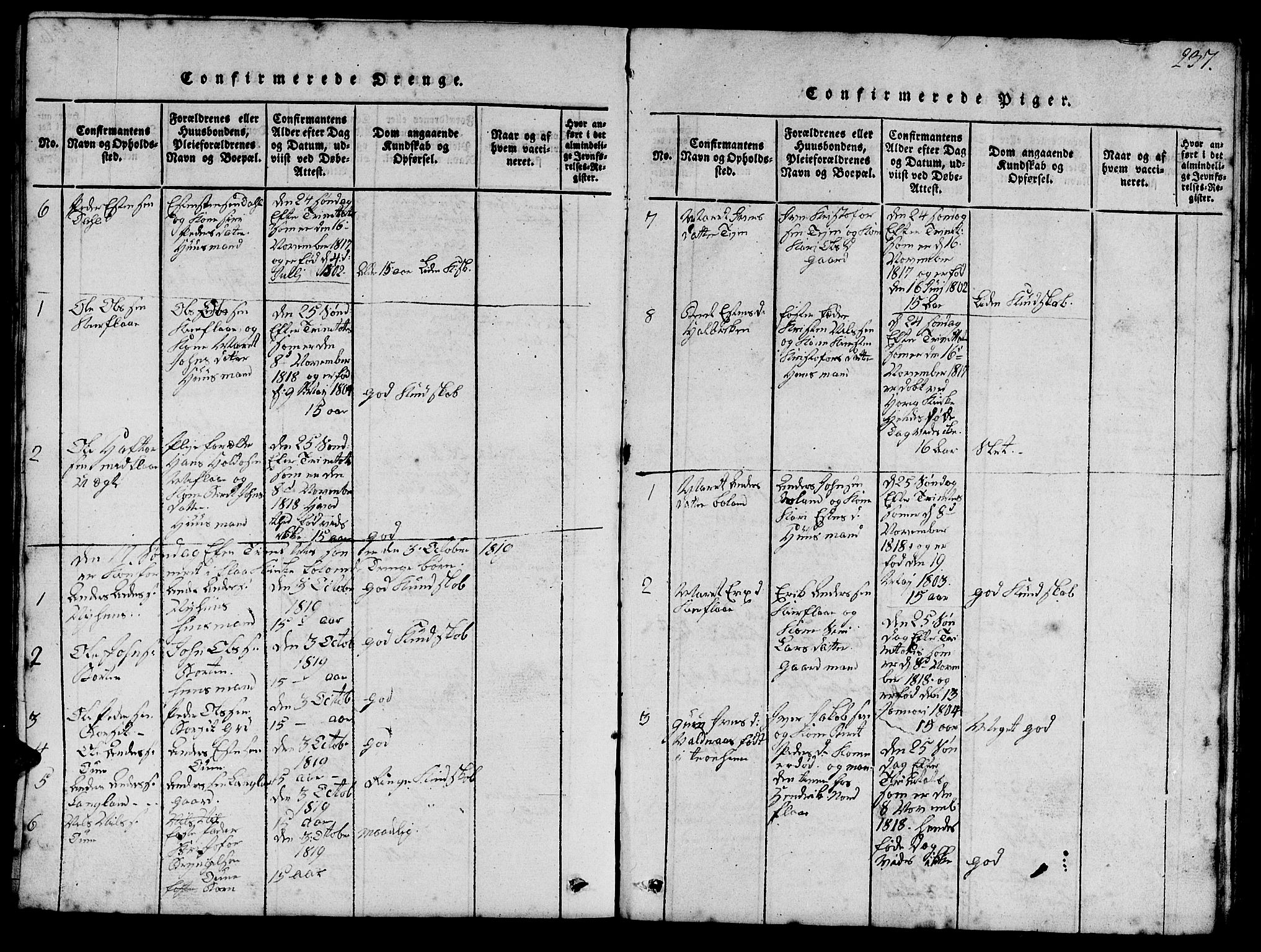 Ministerialprotokoller, klokkerbøker og fødselsregistre - Sør-Trøndelag, SAT/A-1456/693/L1121: Parish register (copy) no. 693C02, 1816-1869, p. 237
