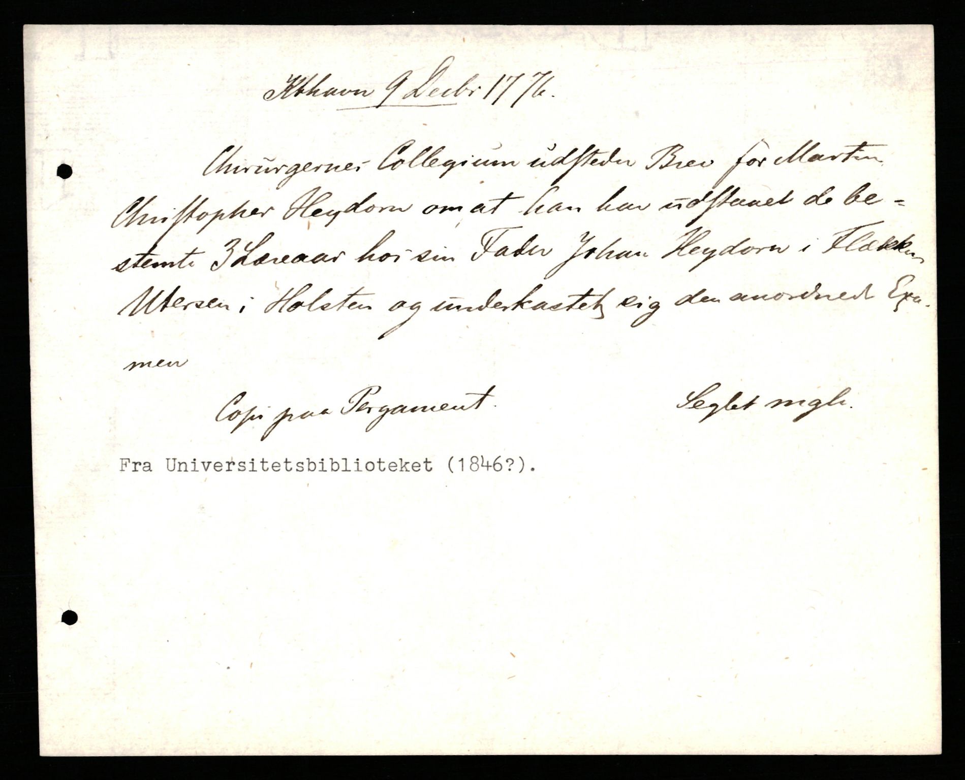 Riksarkivets diplomsamling, AV/RA-EA-5965/F35/F35c/L0011: Riksarkivets diplomer, pergament, 1672-1823, p. 121