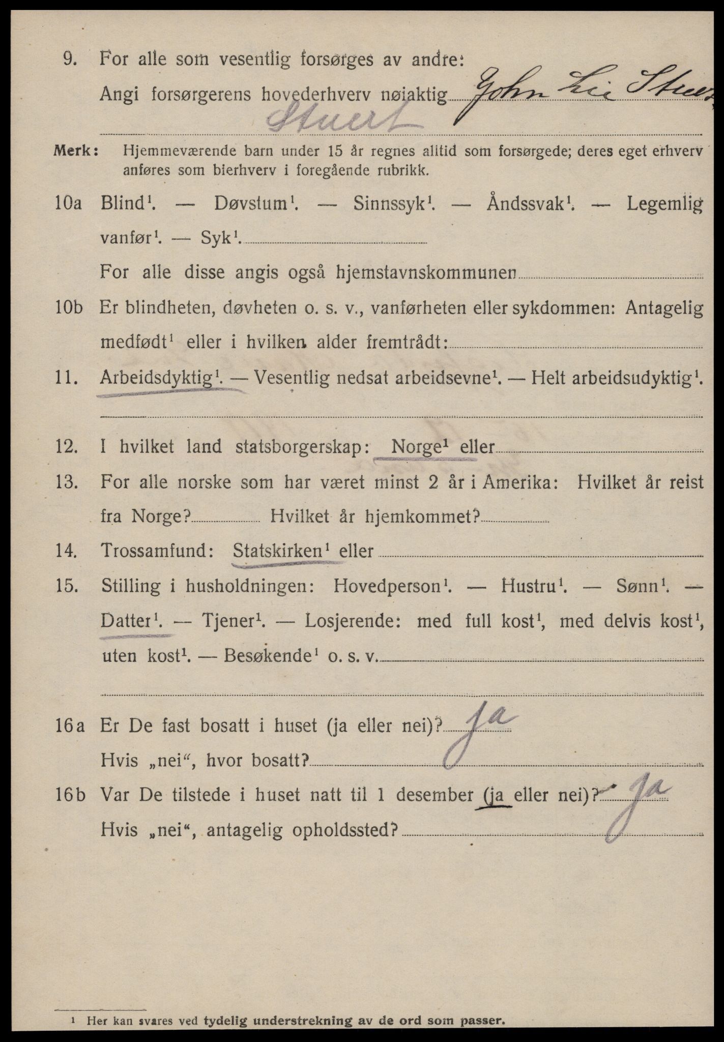 SAT, 1920 census for Kristiansund, 1920, p. 32078