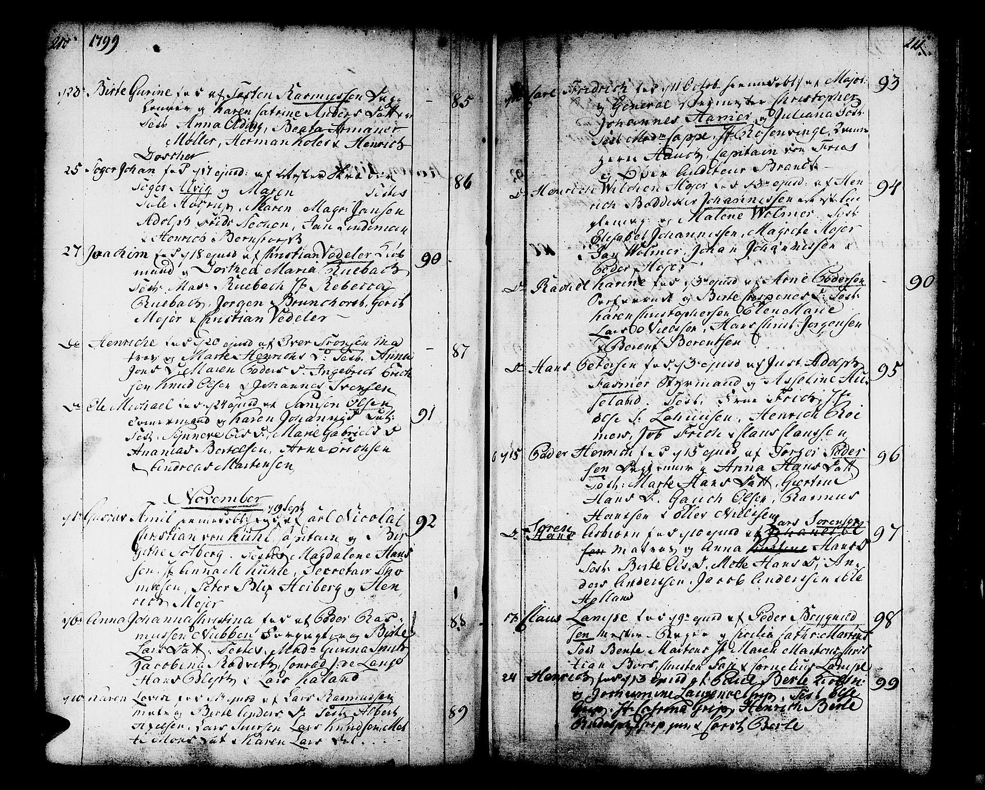 Domkirken sokneprestembete, AV/SAB-A-74801/H/Haa/L0004: Parish register (official) no. A 4, 1763-1820, p. 210-211