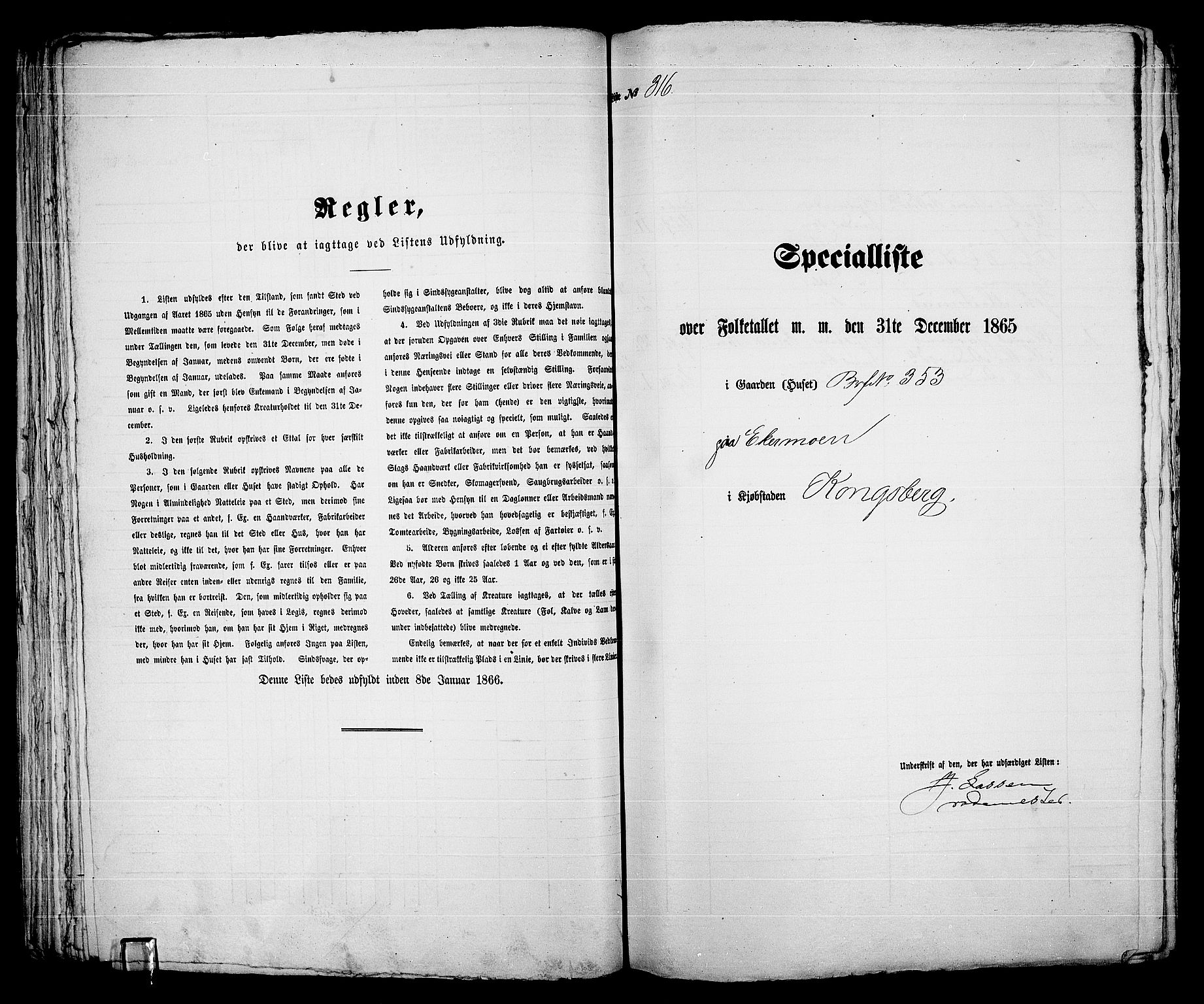 RA, 1865 census for Kongsberg/Kongsberg, 1865, p. 651