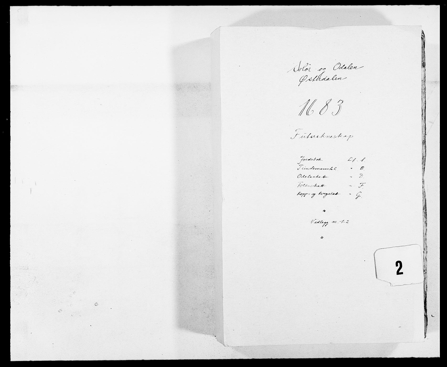 Rentekammeret inntil 1814, Reviderte regnskaper, Fogderegnskap, AV/RA-EA-4092/R13/L0820: Fogderegnskap Solør, Odal og Østerdal, 1683, p. 1