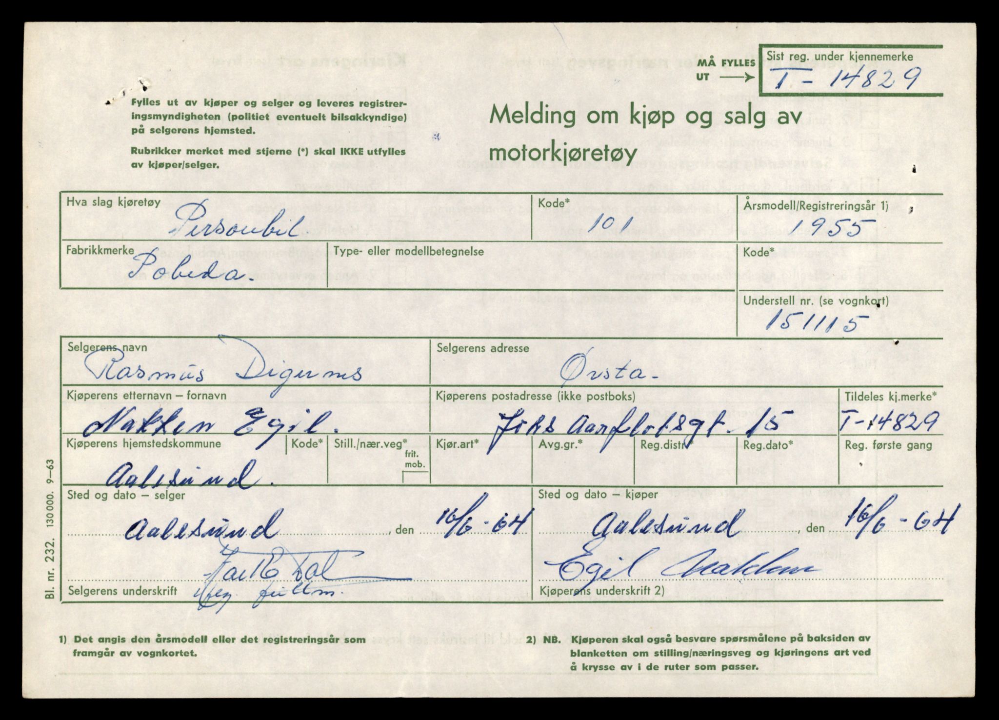 Møre og Romsdal vegkontor - Ålesund trafikkstasjon, AV/SAT-A-4099/F/Fe/L0048: Registreringskort for kjøretøy T 14721 - T 14863, 1927-1998, p. 2461