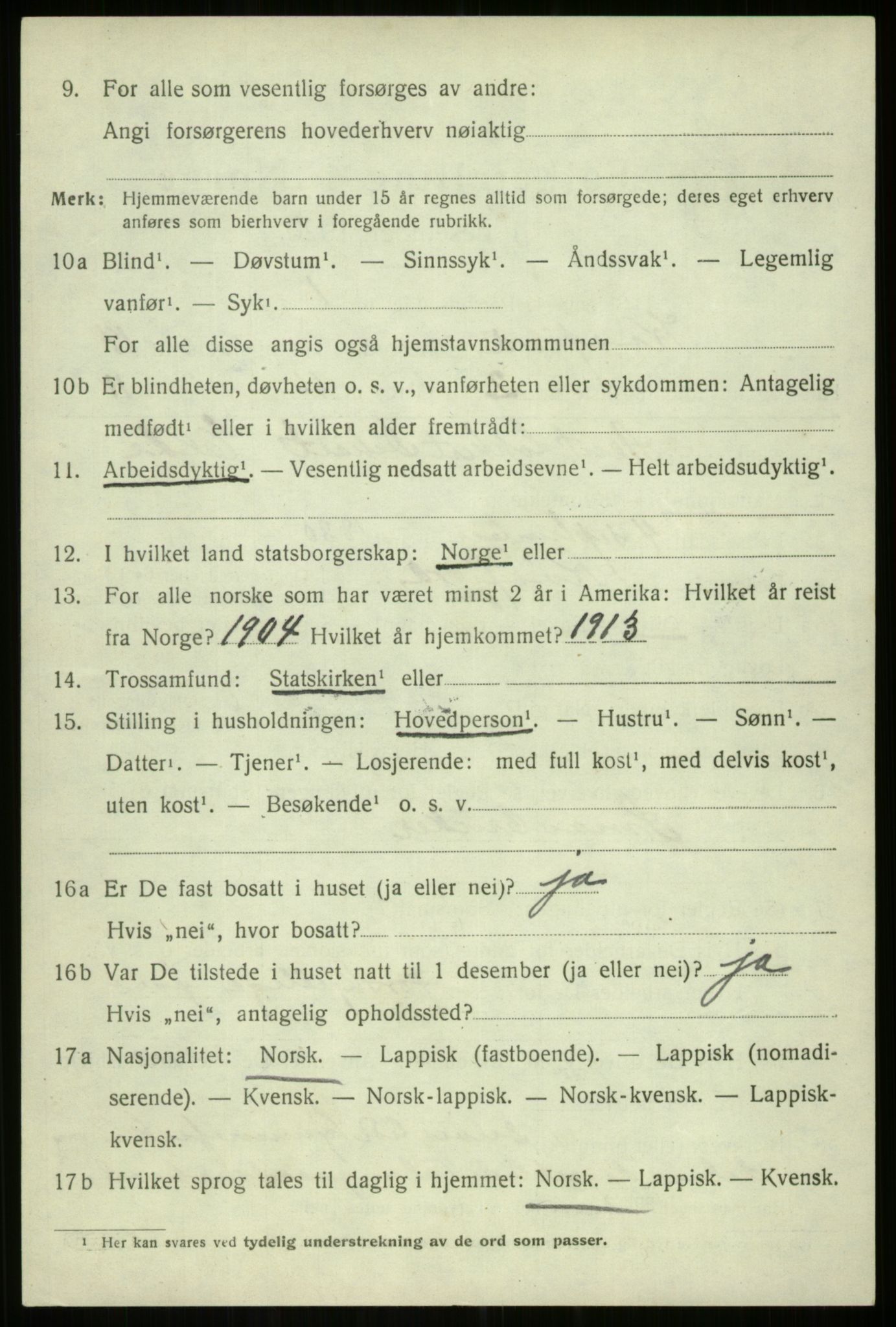 SATØ, 1920 census for Kvæfjord, 1920, p. 6676